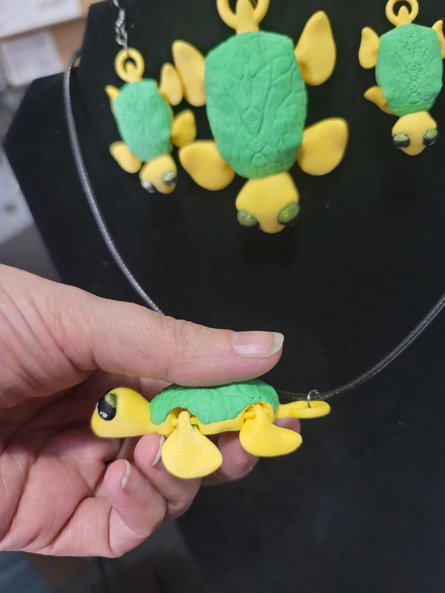 Cute Flexi Turtle Keychain 3d model