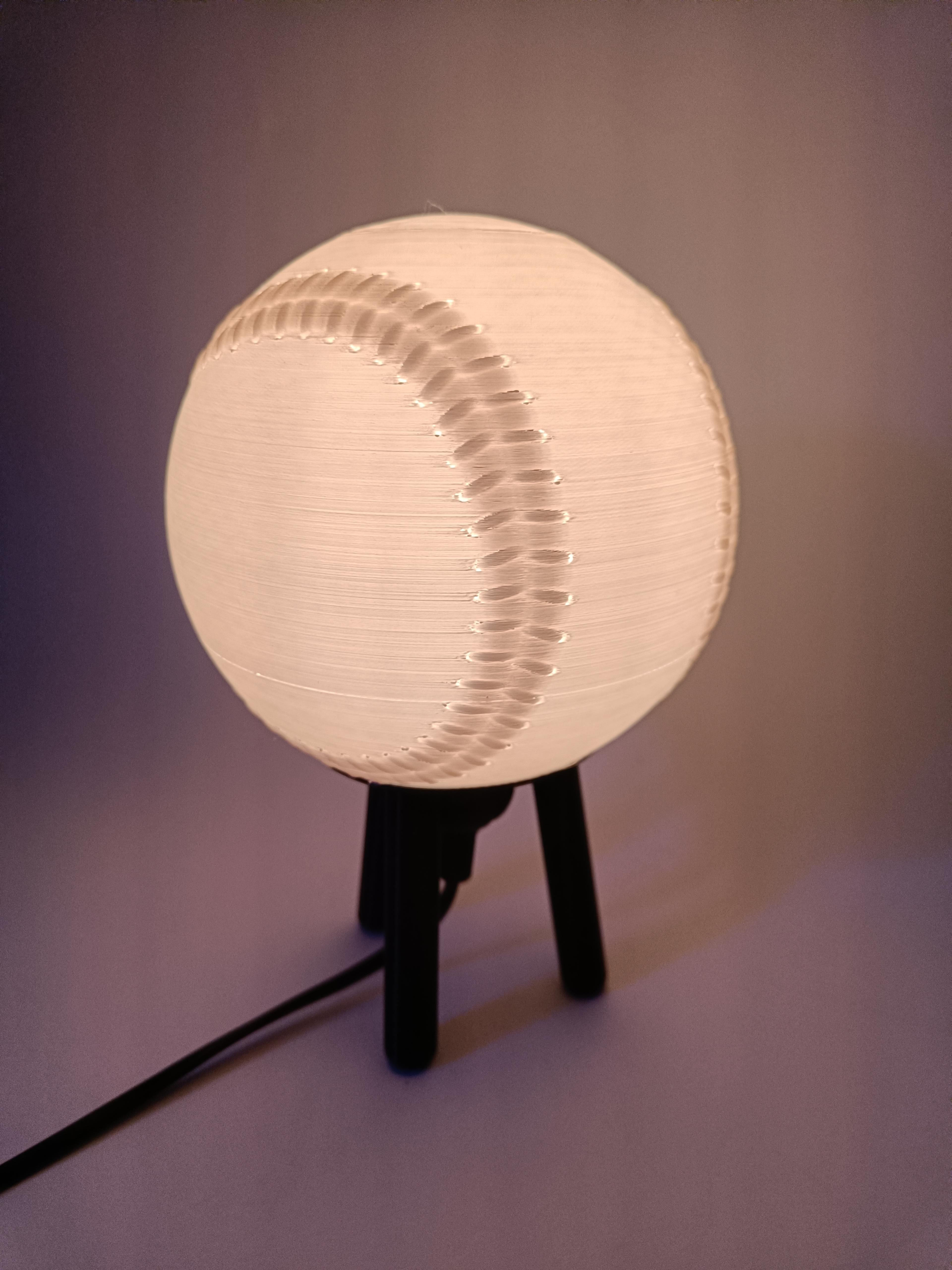 Hybrid Hanging/Desk Baseball Lamp 3d model