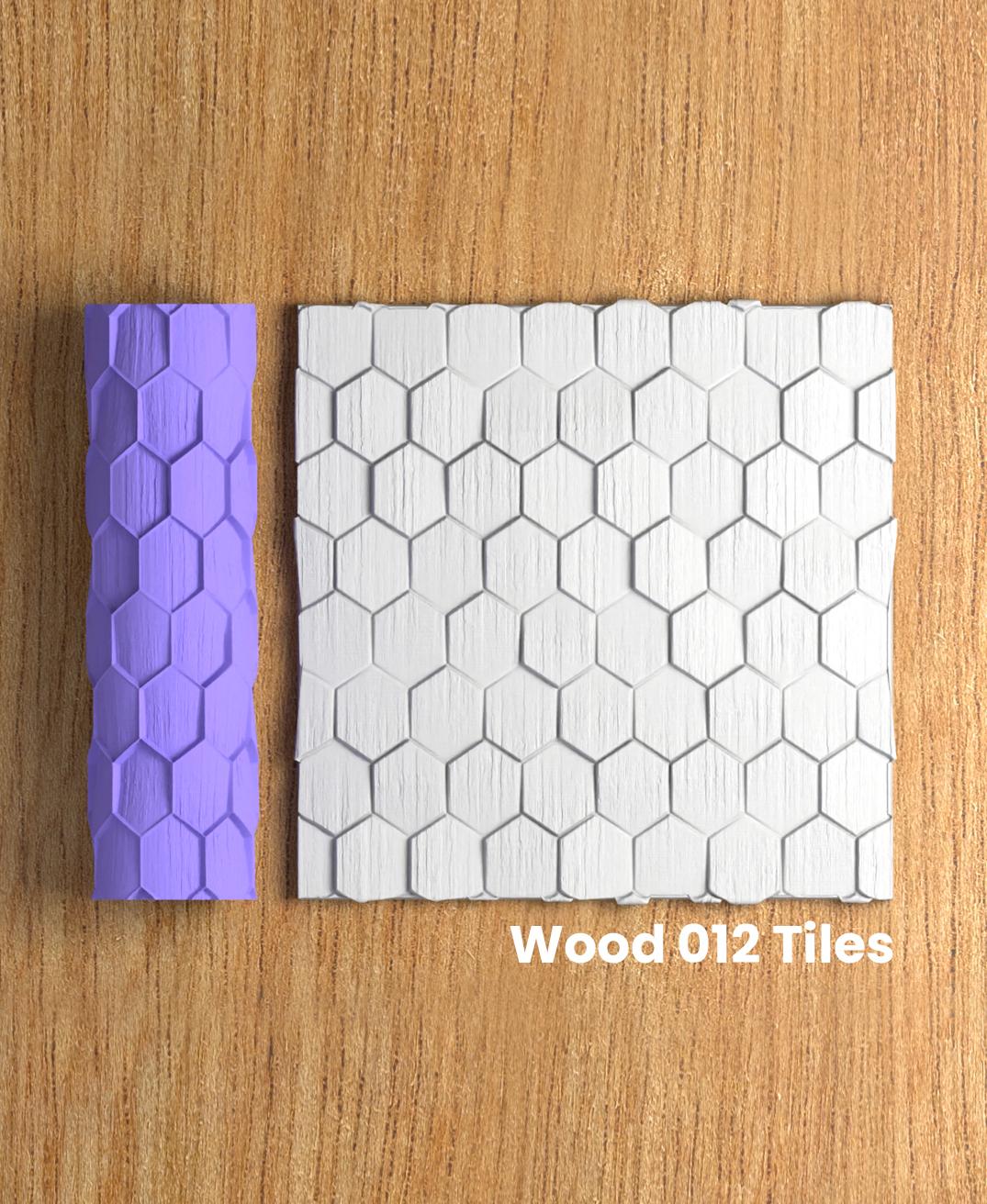 Collection Amethyst | Wood Tiles 012 | Polymer Clay Seamless Texture Roller 3d model