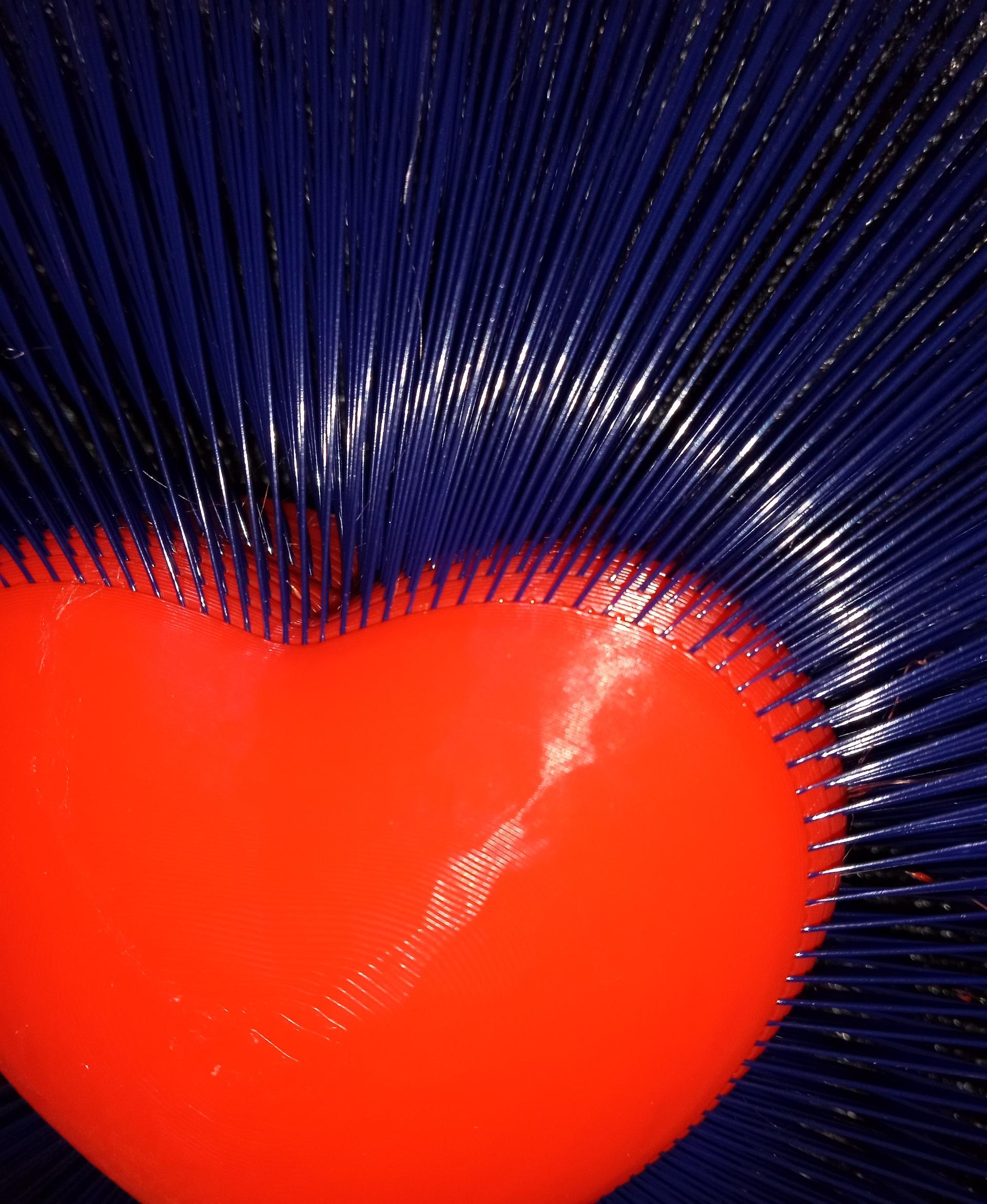 Heart Strings Artwork - 0.08 layers for the top of the heart , matterhackers navy blue / red - 3d model