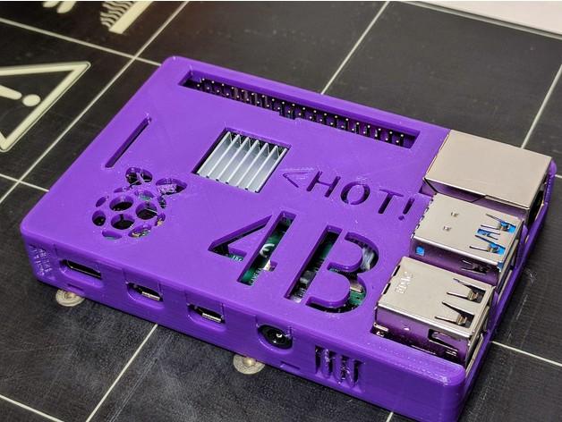 Raspberry Pi 4 B Low Profile Case (Zip Tie Mountable) 3d model