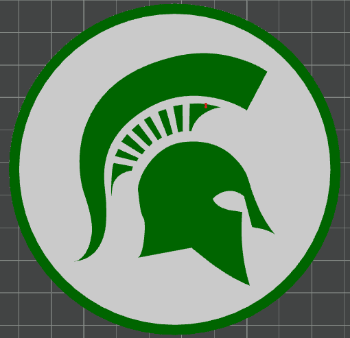 Michigan State University (MSU) Coaster - Bambu AMS 3d model