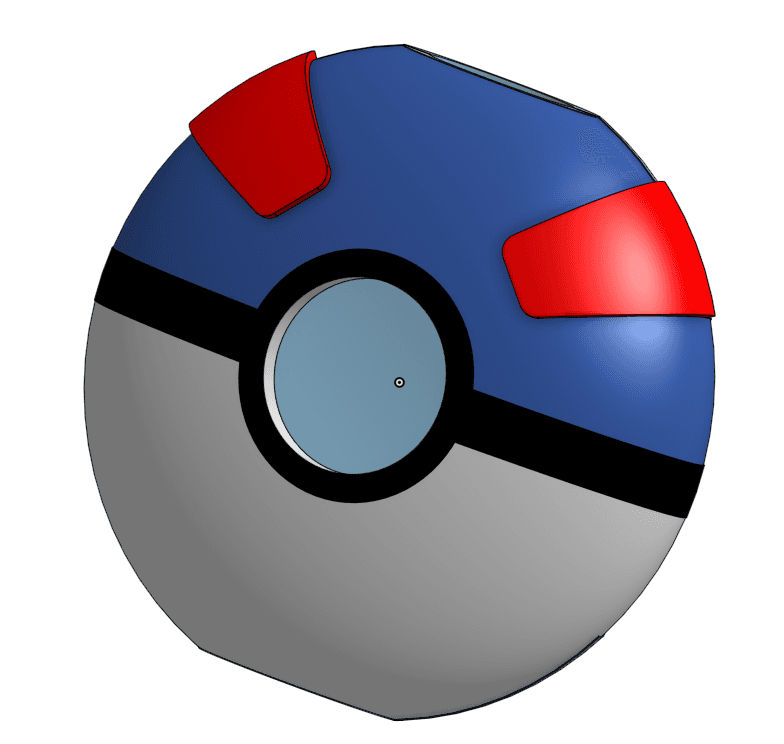 Great Ball Pokeball / Pokémon Go Plus + Protective Case 3d model