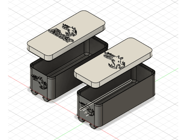 Ender Storage Box embossed/debossed options + Steps File 3d model