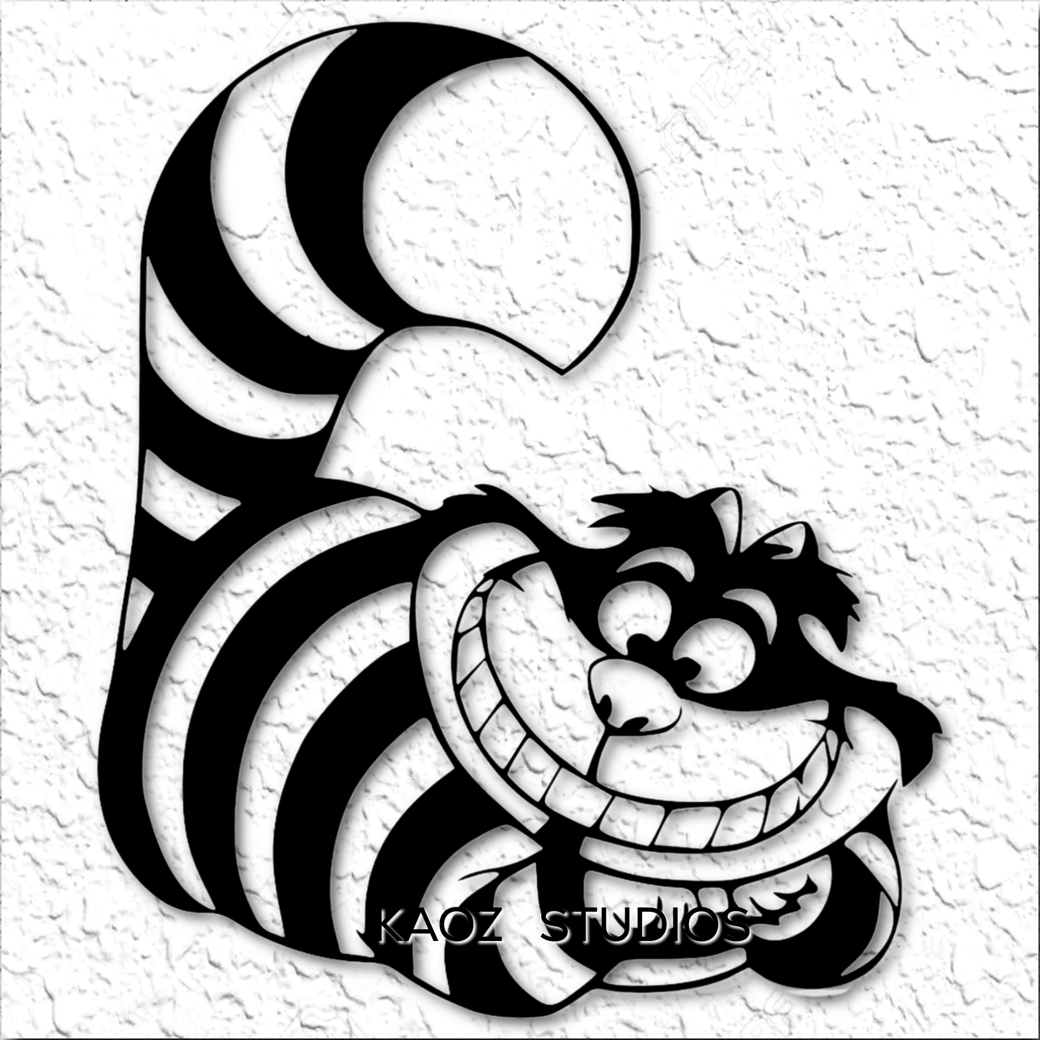 CHESHIRE CAT wall art Alice in Wonderland wall decor Disney decoration fanart 3d model