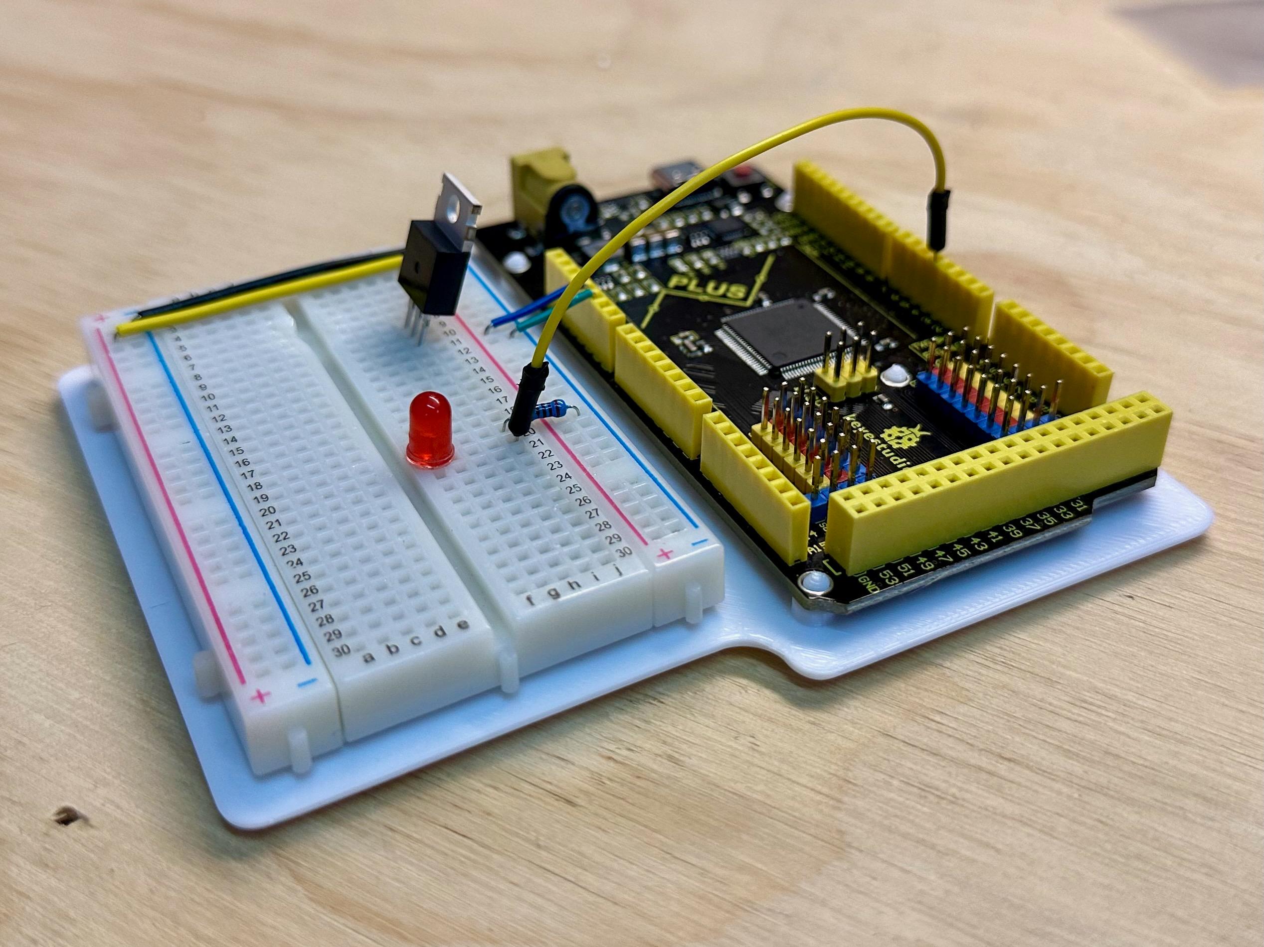 Arduino Mega/2560 Breadboarding Station 3d model