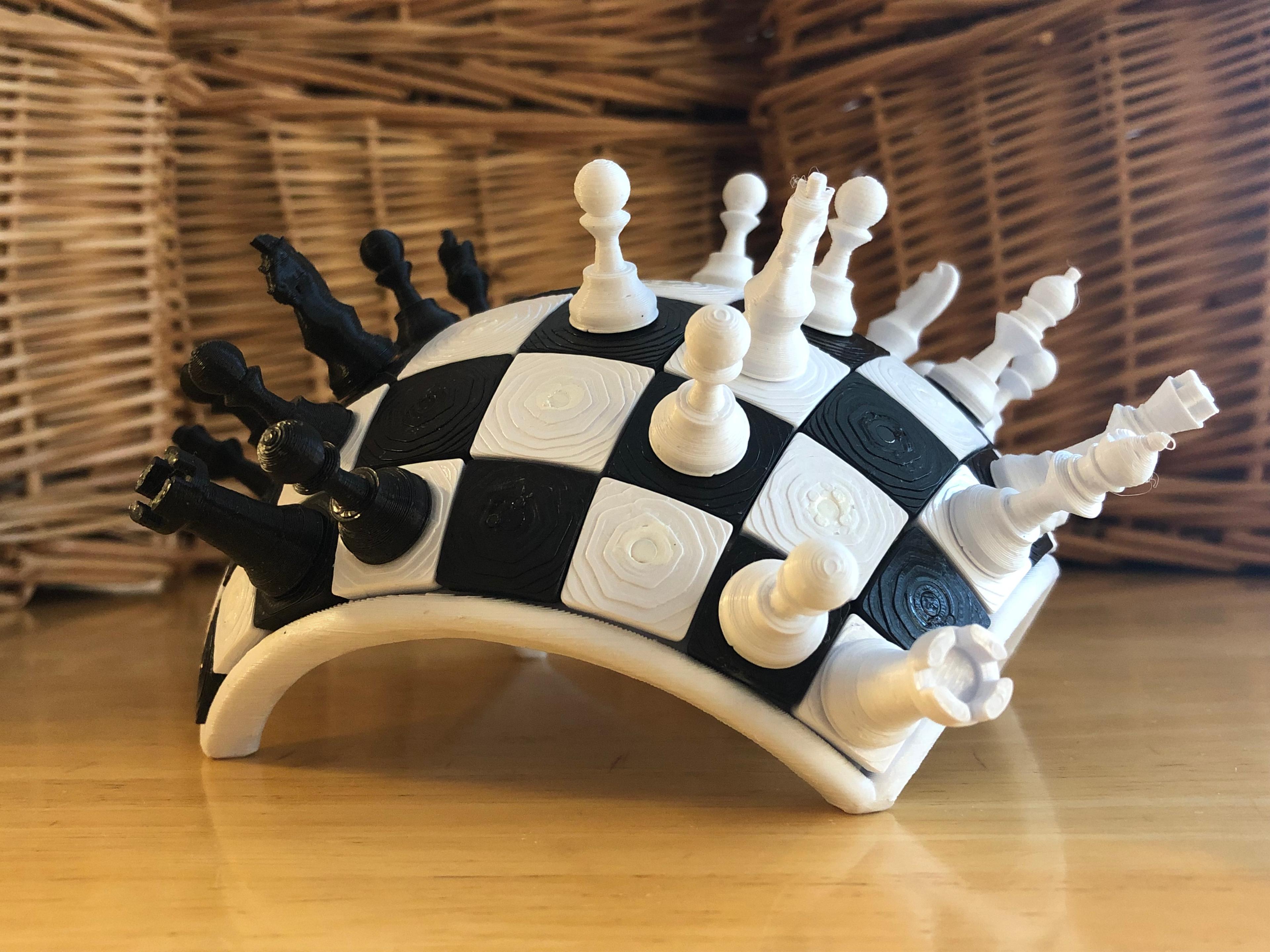 Spherical Chess Board 3d model