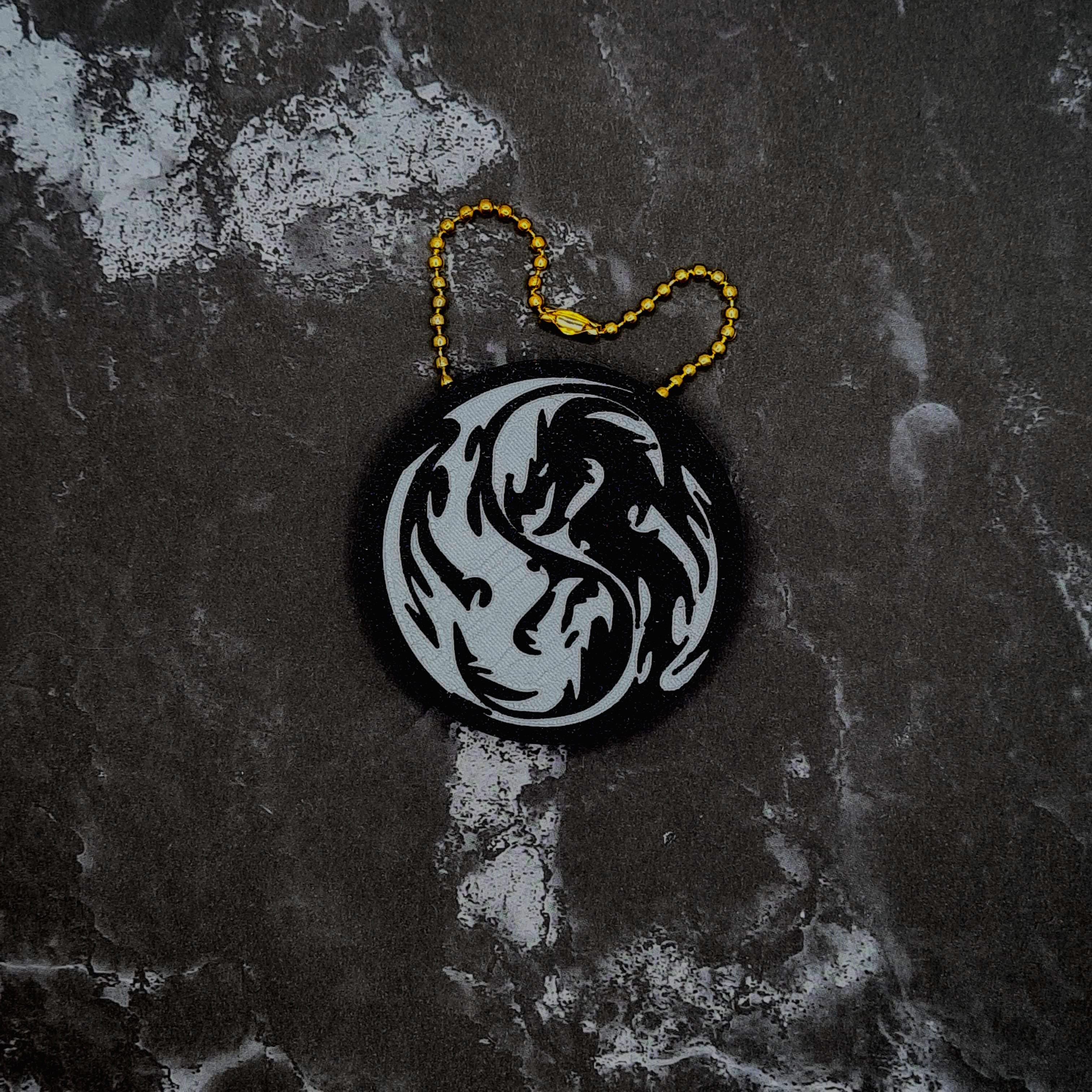 Dragon Yin Yang Keychain 3d model