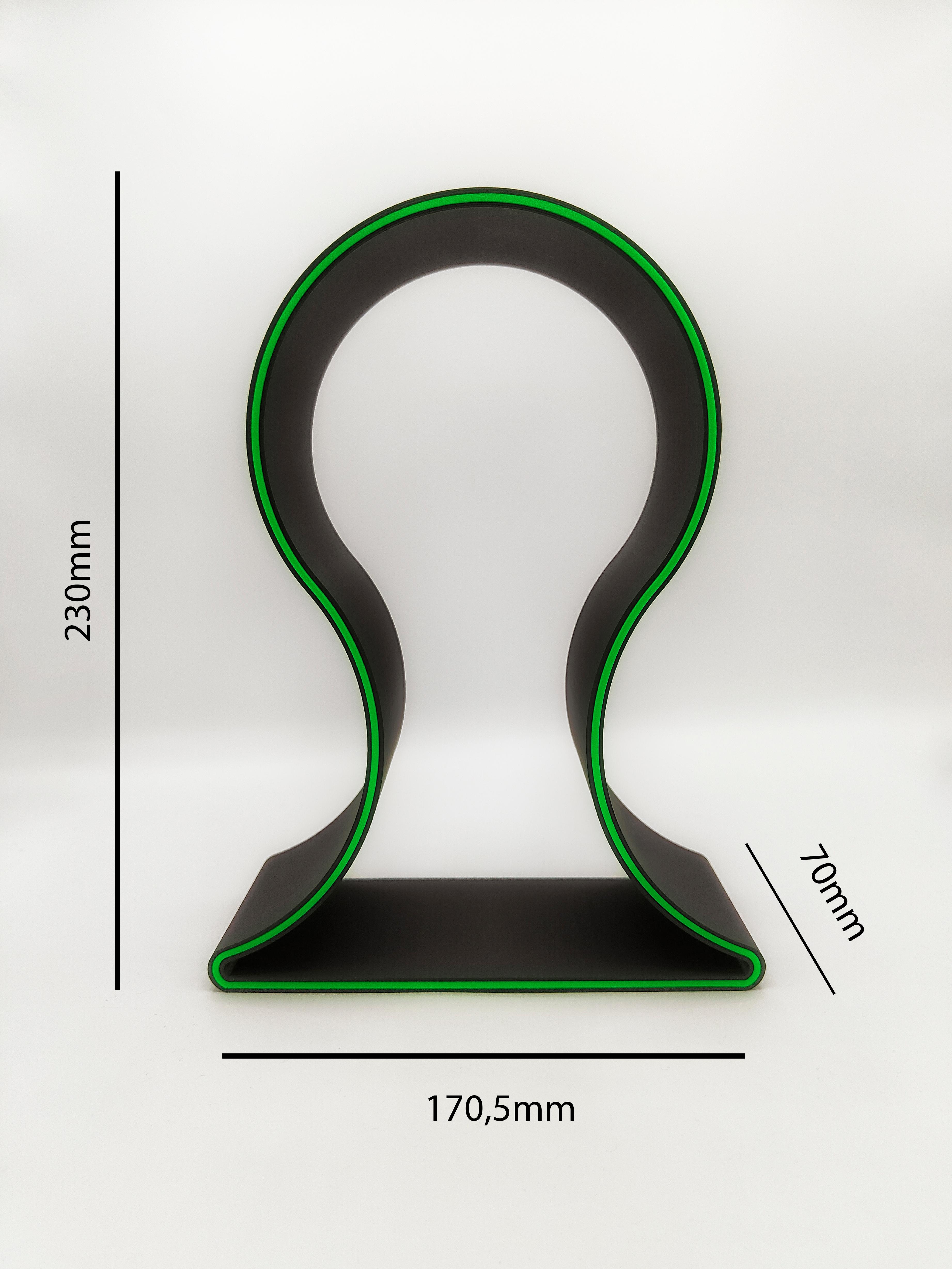 Curvy Headphone Stand 3d model