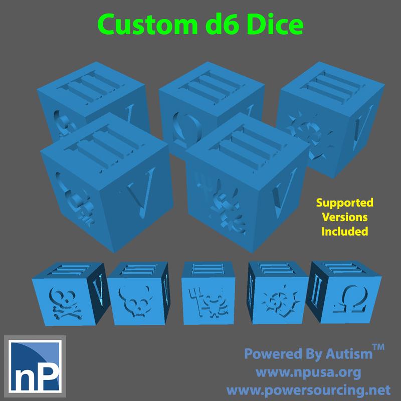 d6 Dice Variants, pack 1 3d model