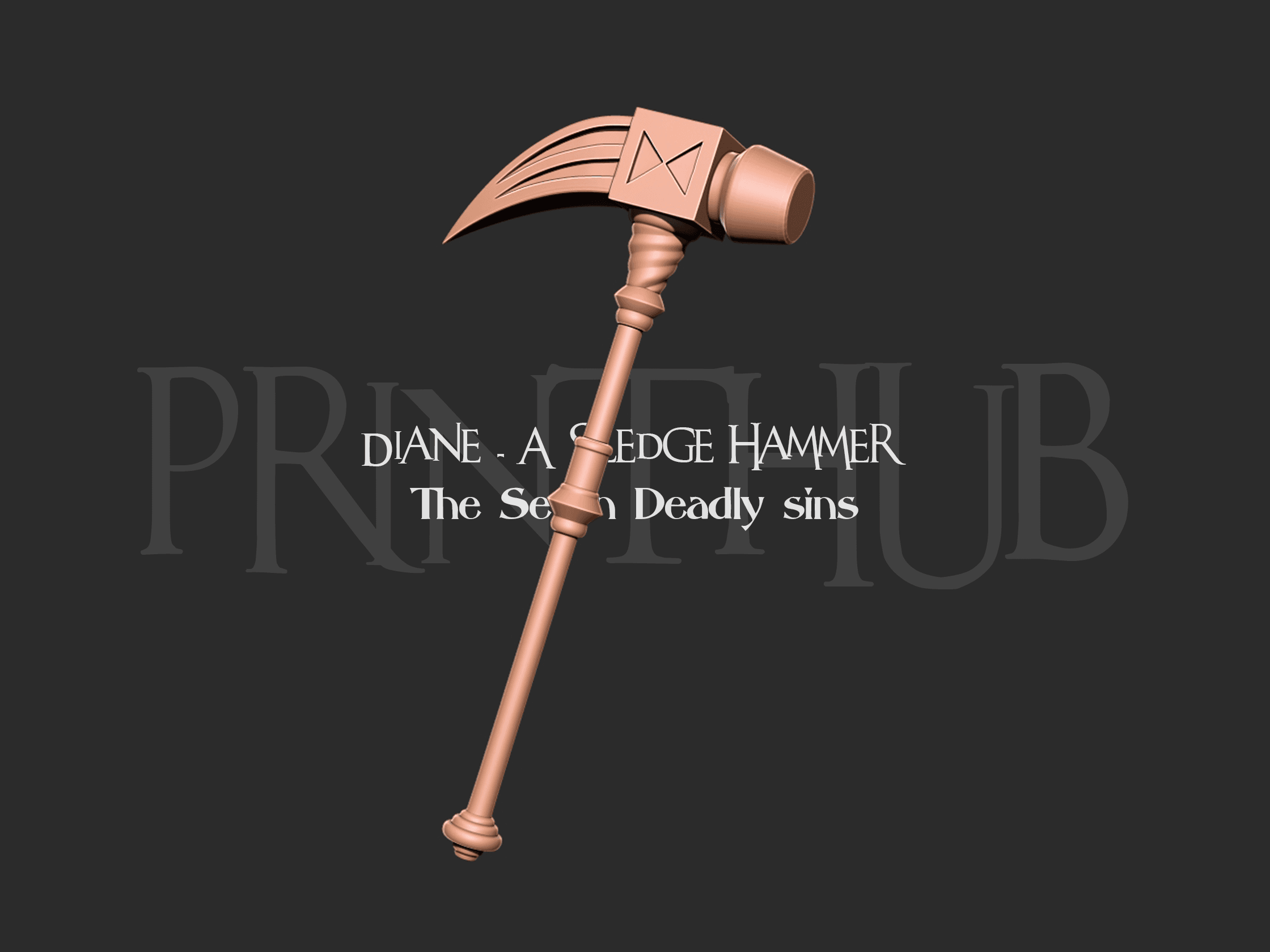 Diane - A Sledge Hammer 3D print model 3d model