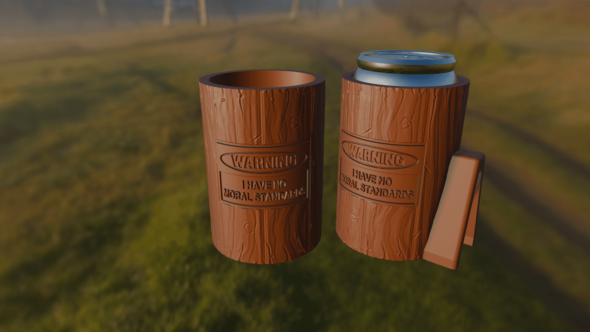 I Have No Moral Standards Beer Can Holder 3d model