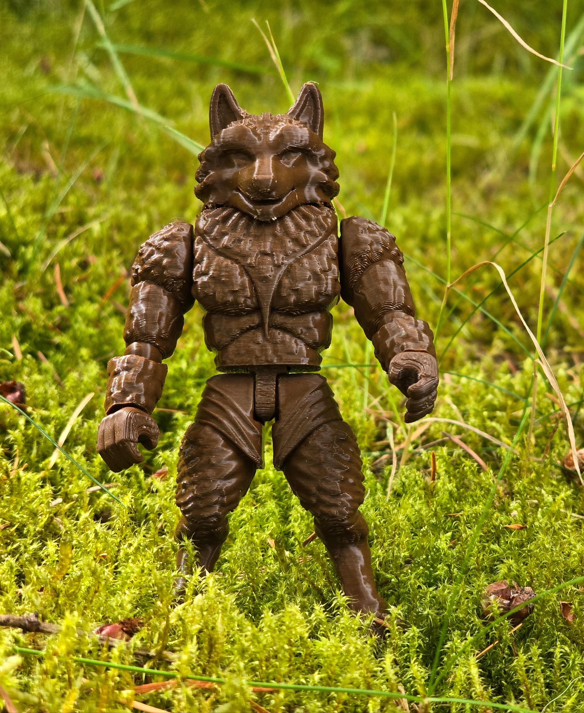 Articulated Retro Werewolf Warrior Action Figure 3d model