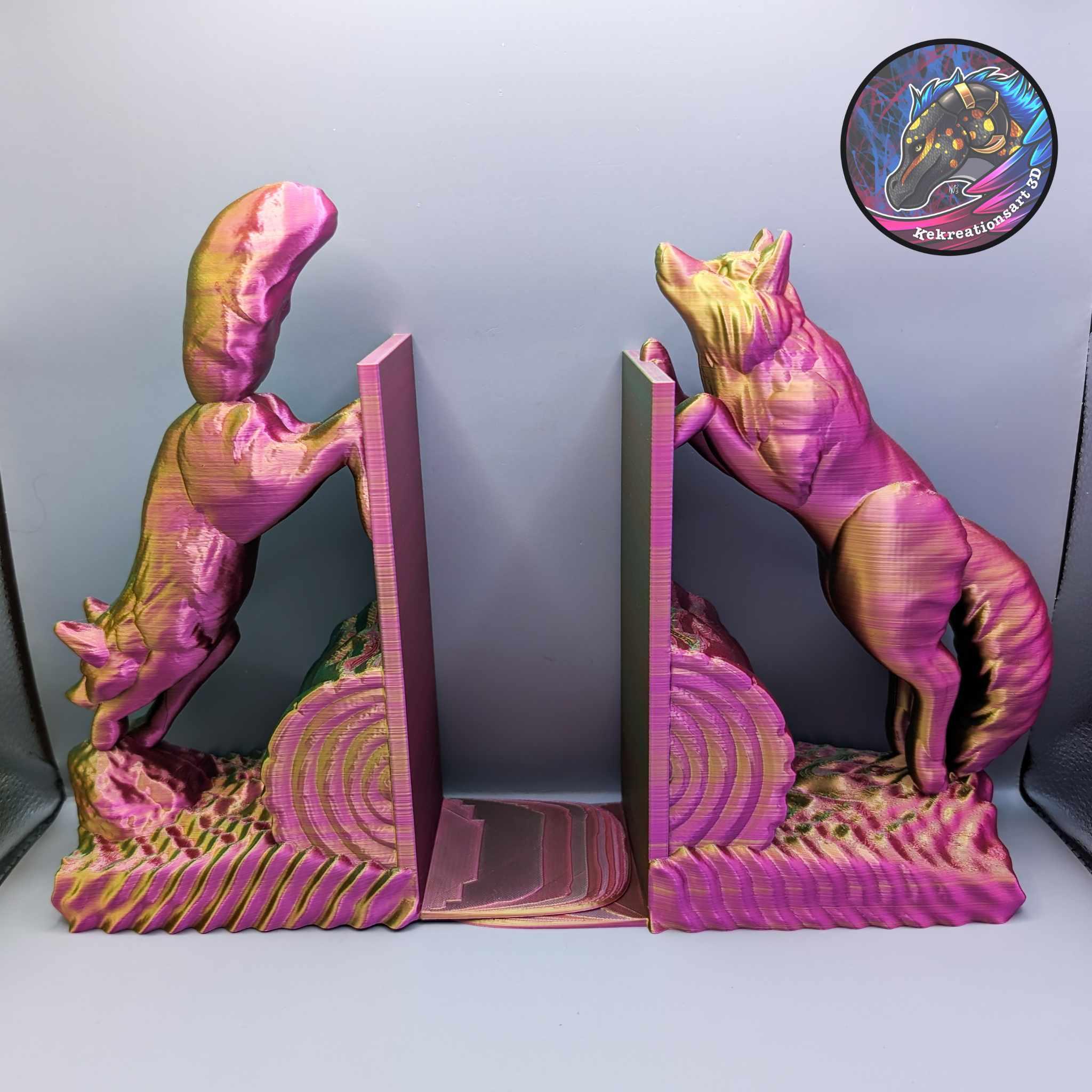 Fox Bookends 3d model