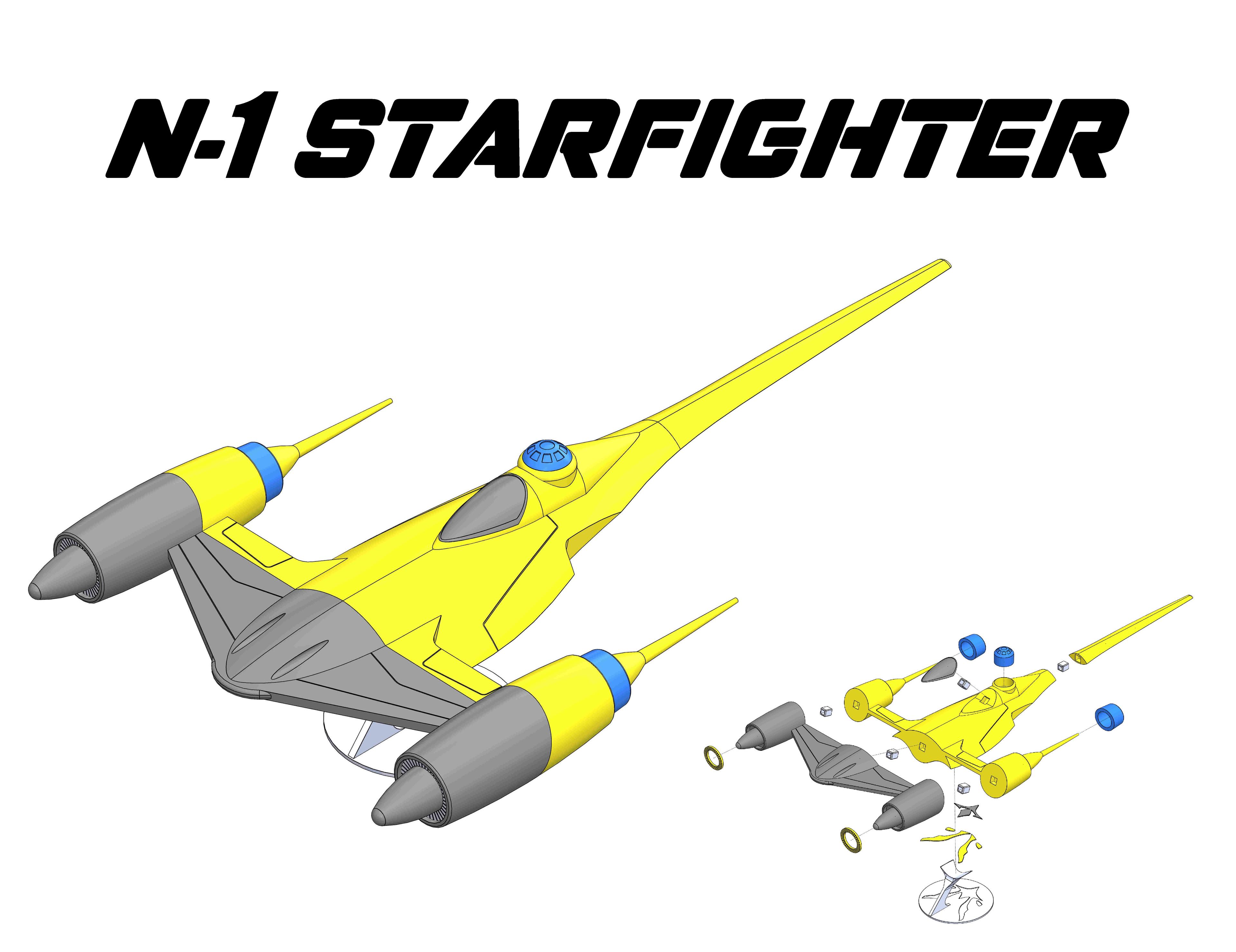 Star Wars N-1 Naboo Starfighter 3d model