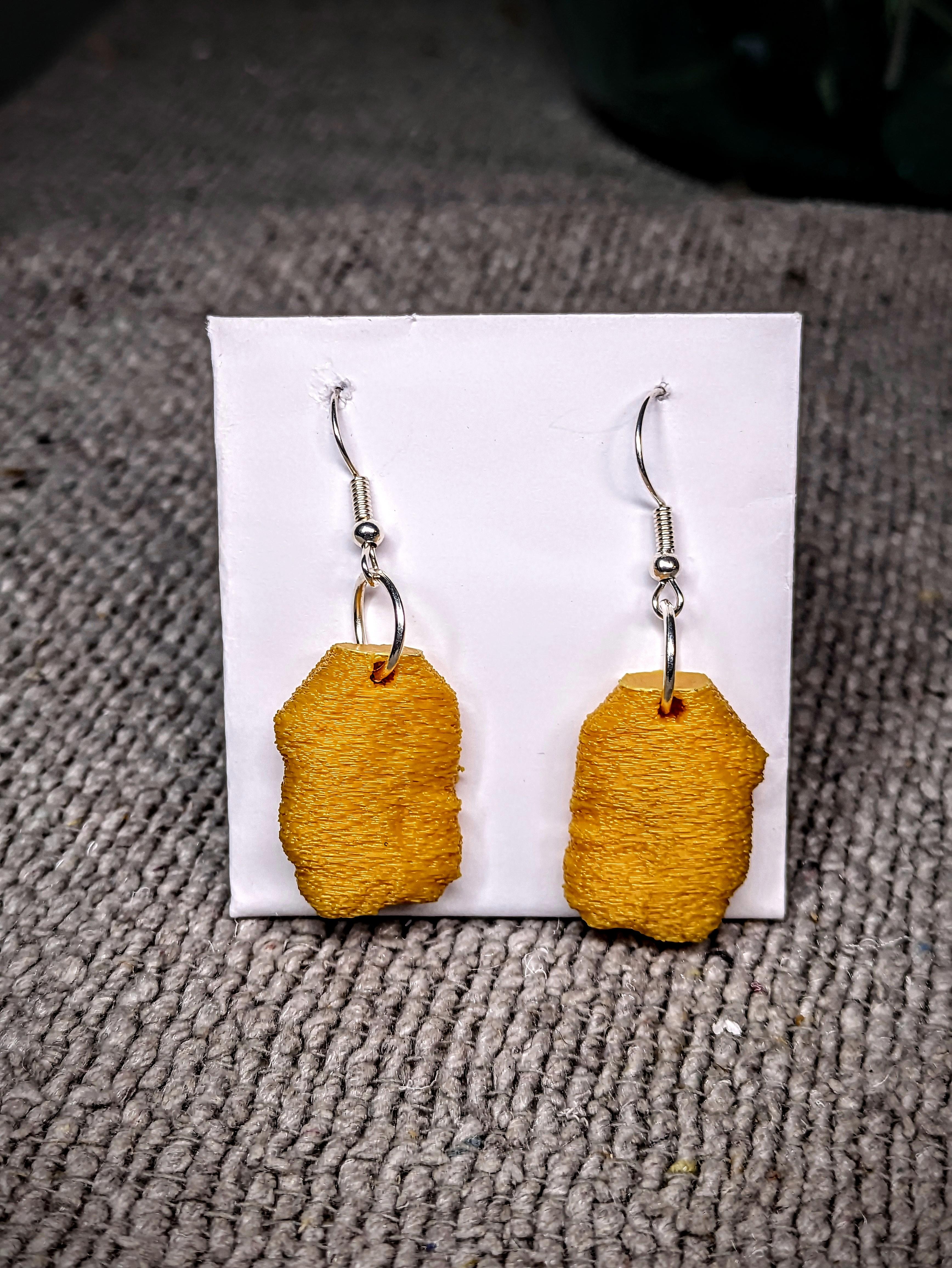 Chicken Nugget Earrings 3d model