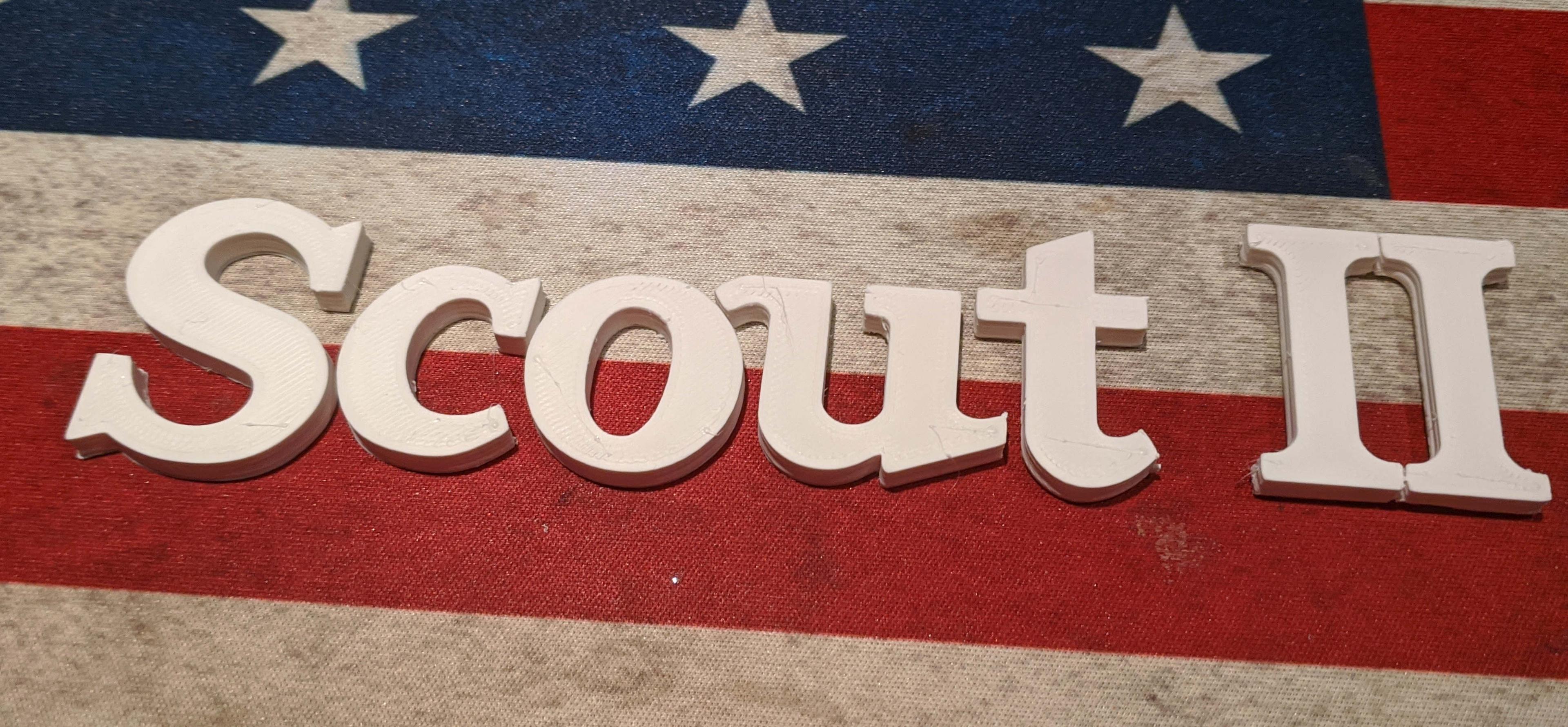 IH Scout 2 badge emblem 3d model