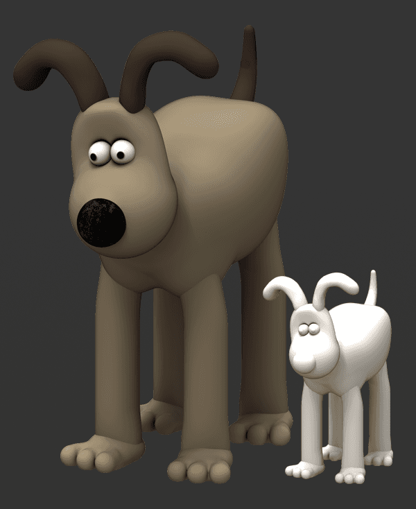 Wallace and Gromit - Gromit sculpt 3d model