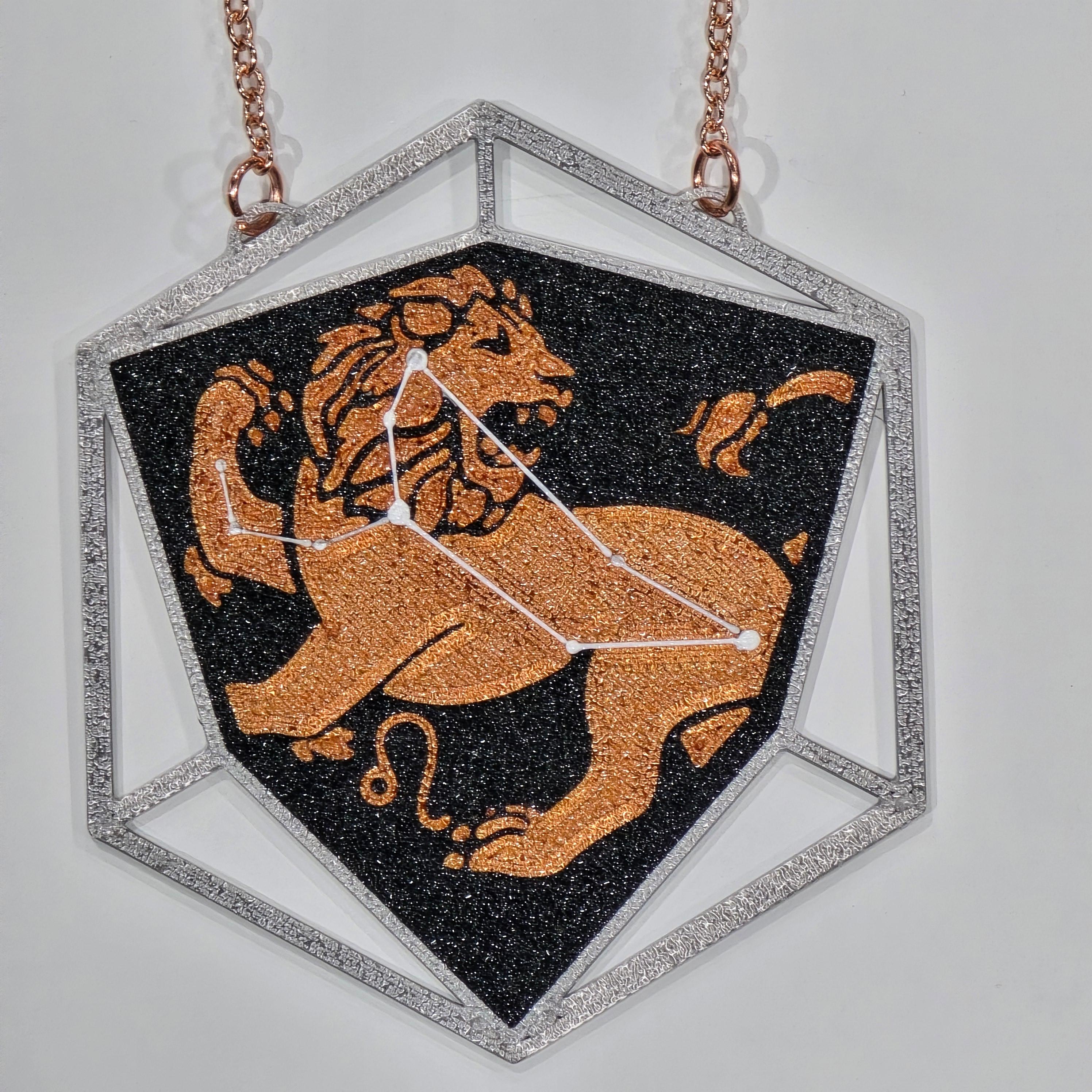 Leo Astrology Pendant 3d model