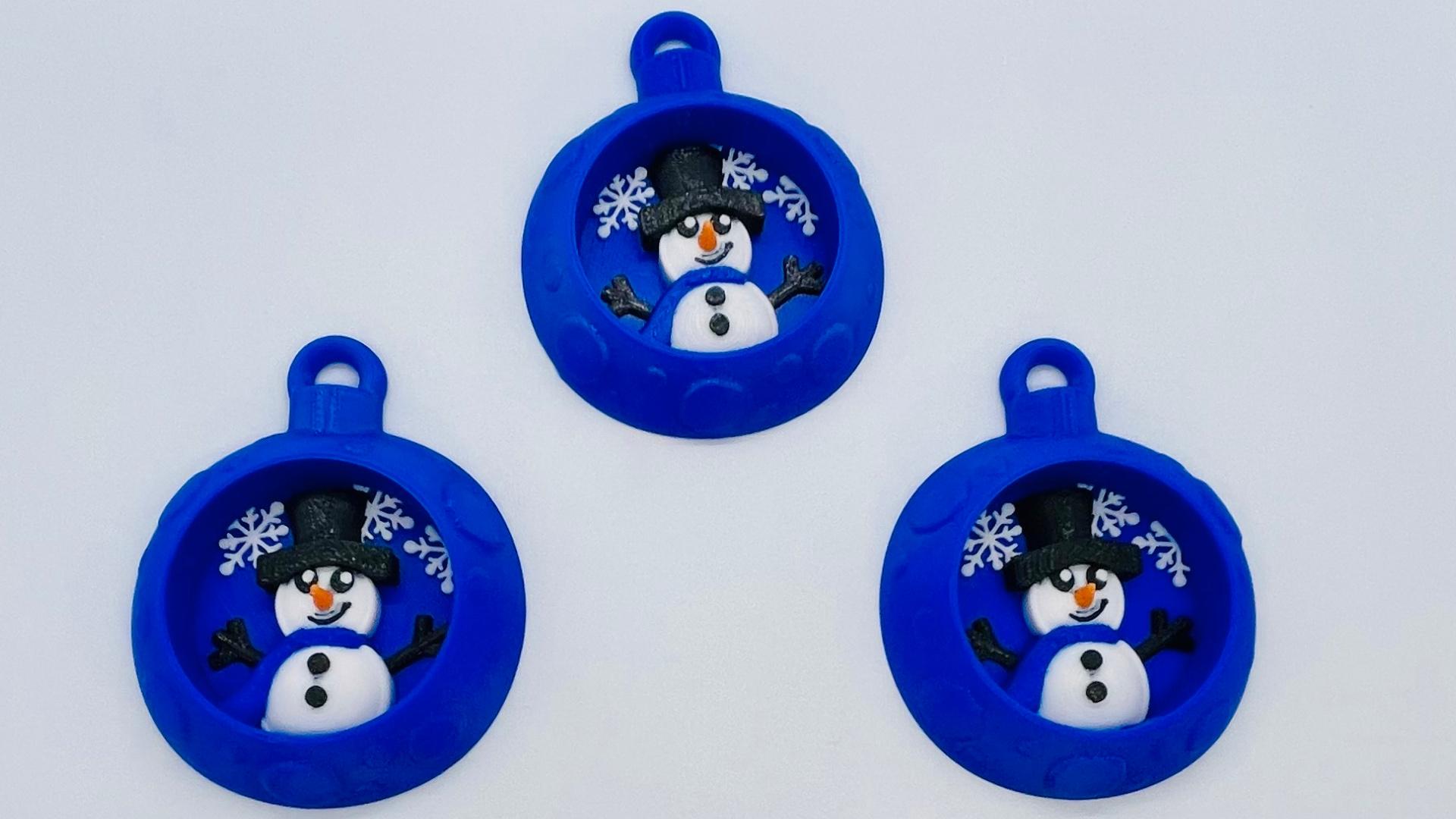 Snowman Ornament Set 3d model