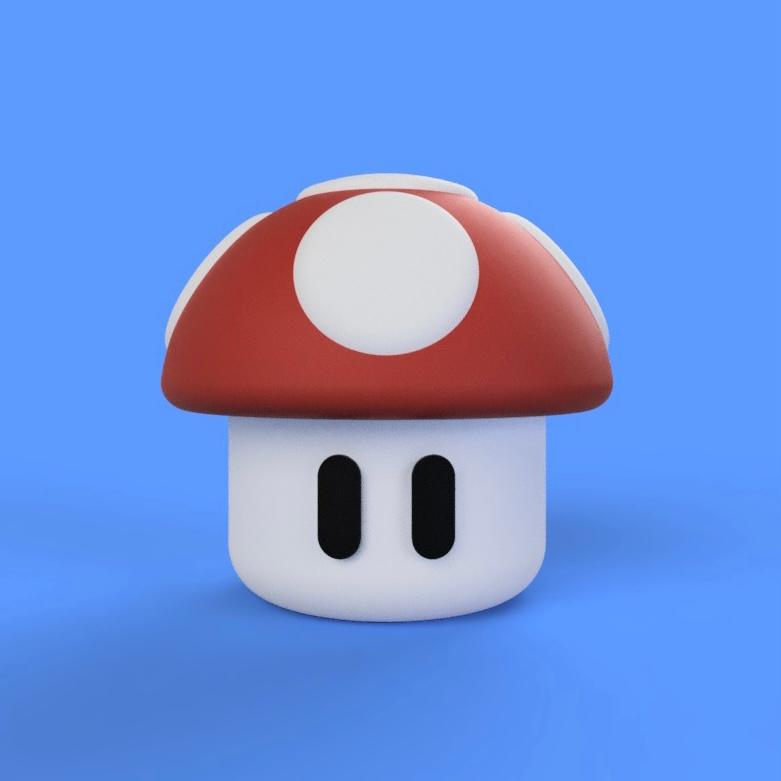 super mushroom container  3d model