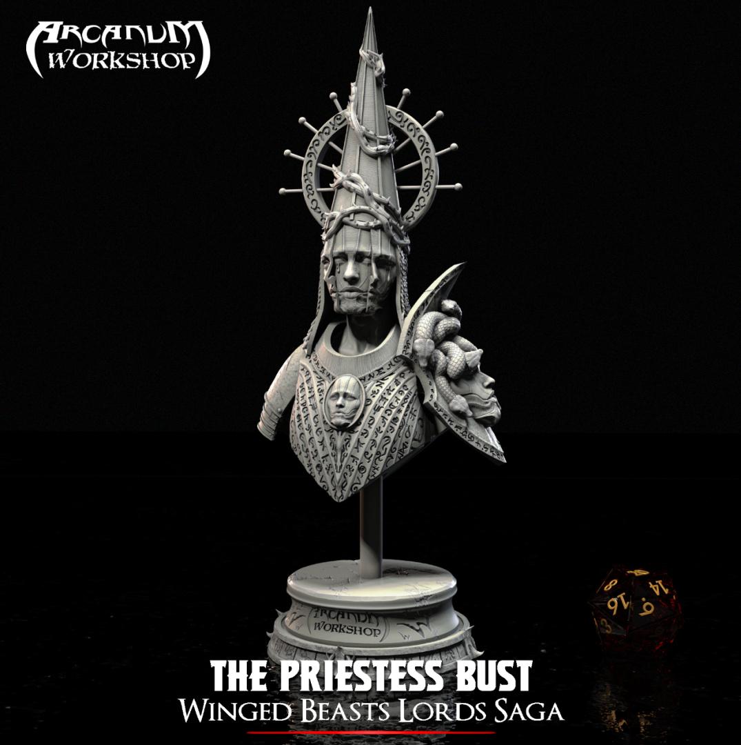 Red Church Priestess (50mm) 3d model