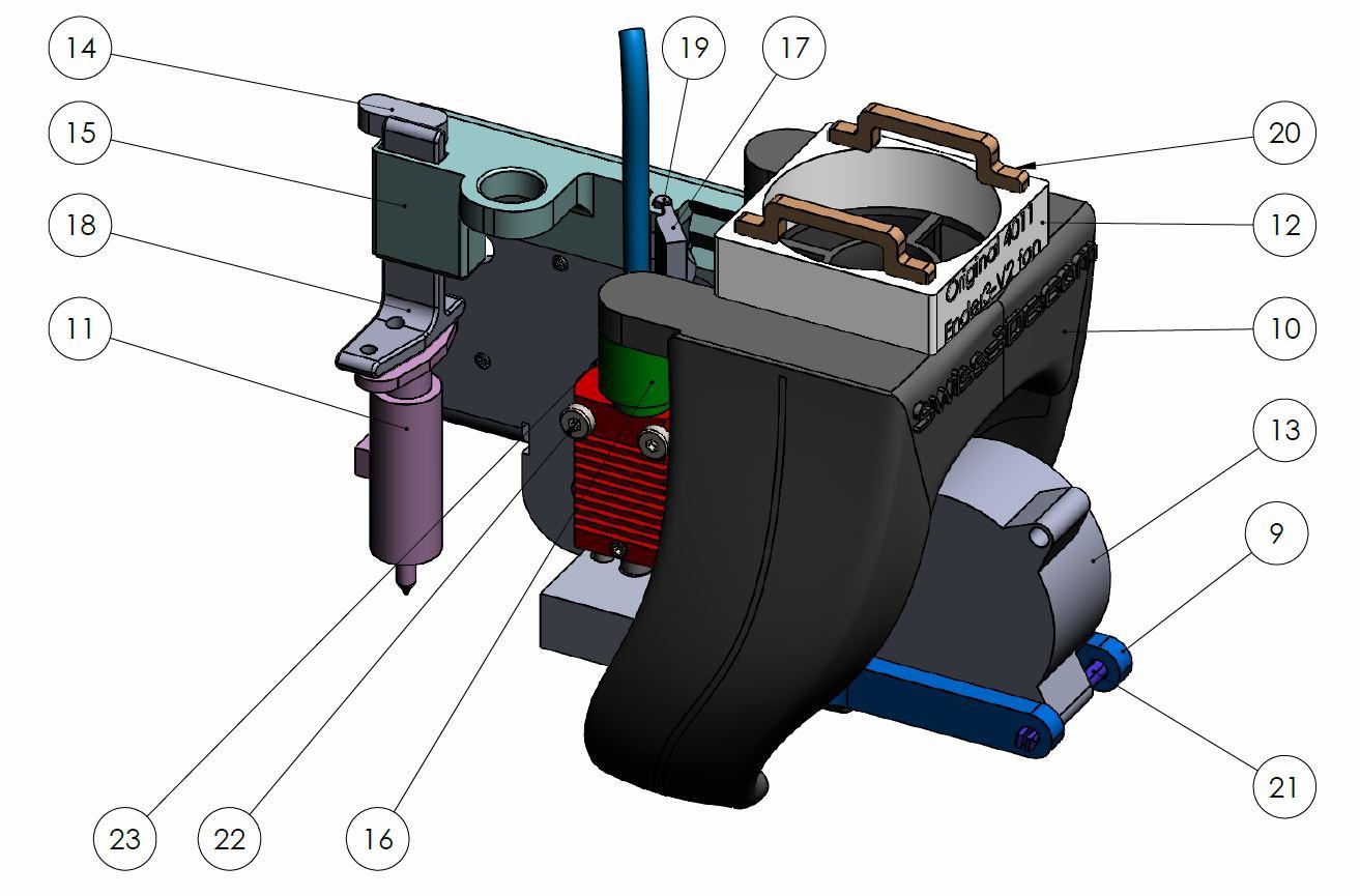 Swiss3DC Dual Duct No Screw, No Tool 3d model