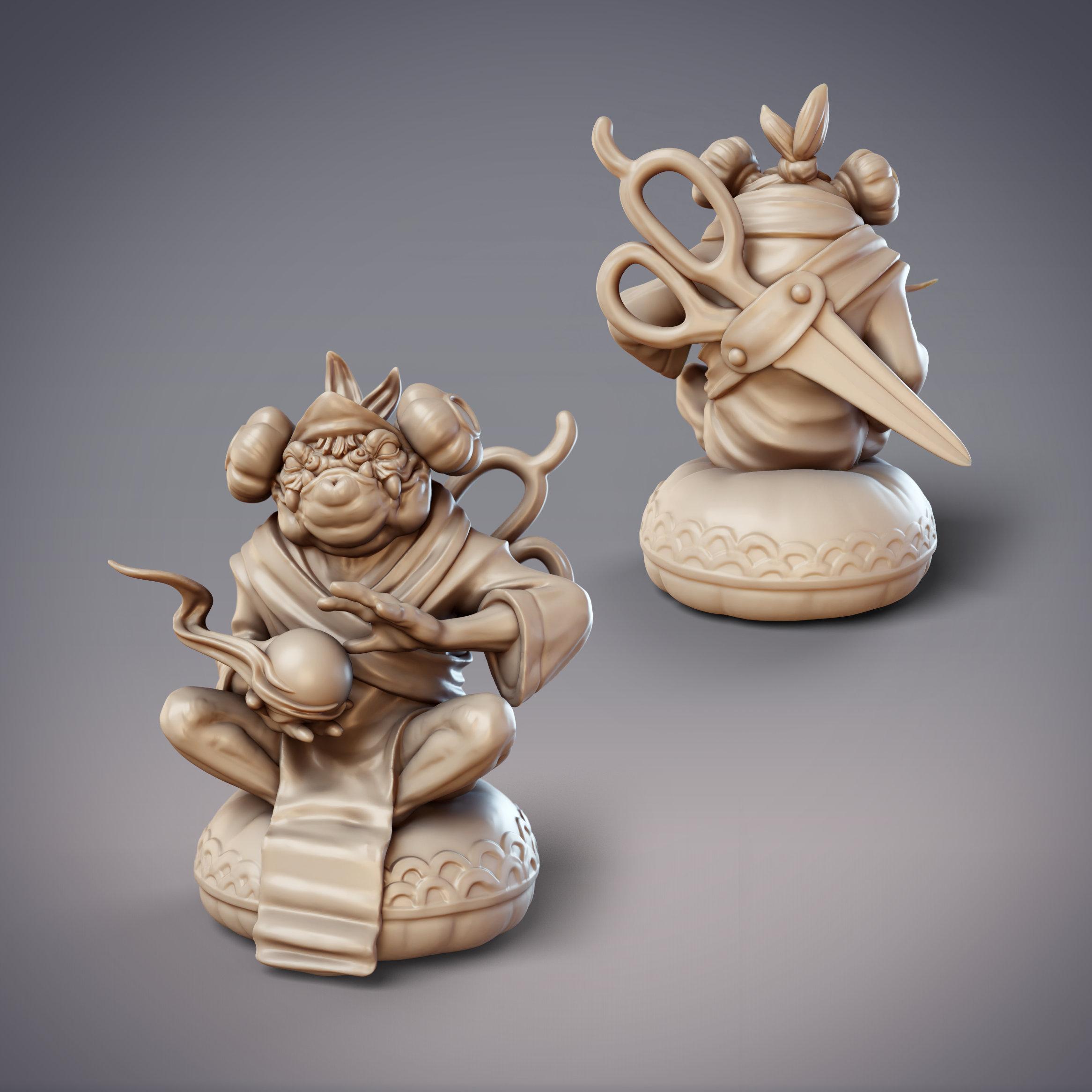 Toad Ogre Mage - Ginchiyo, Hikiga Spirit Binder (Pre-Supported) 3d model