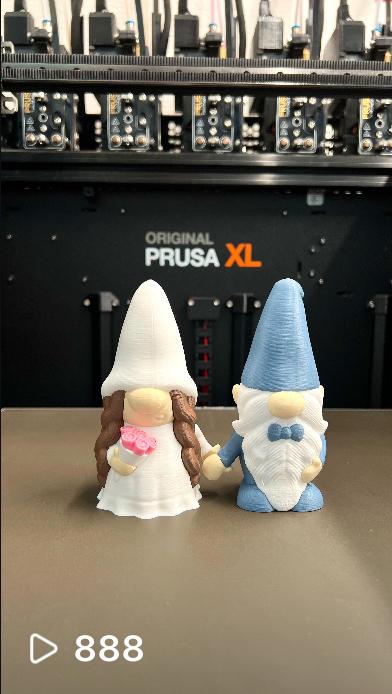 Wedding Gnomes Figurines / 3MF Included 3d model