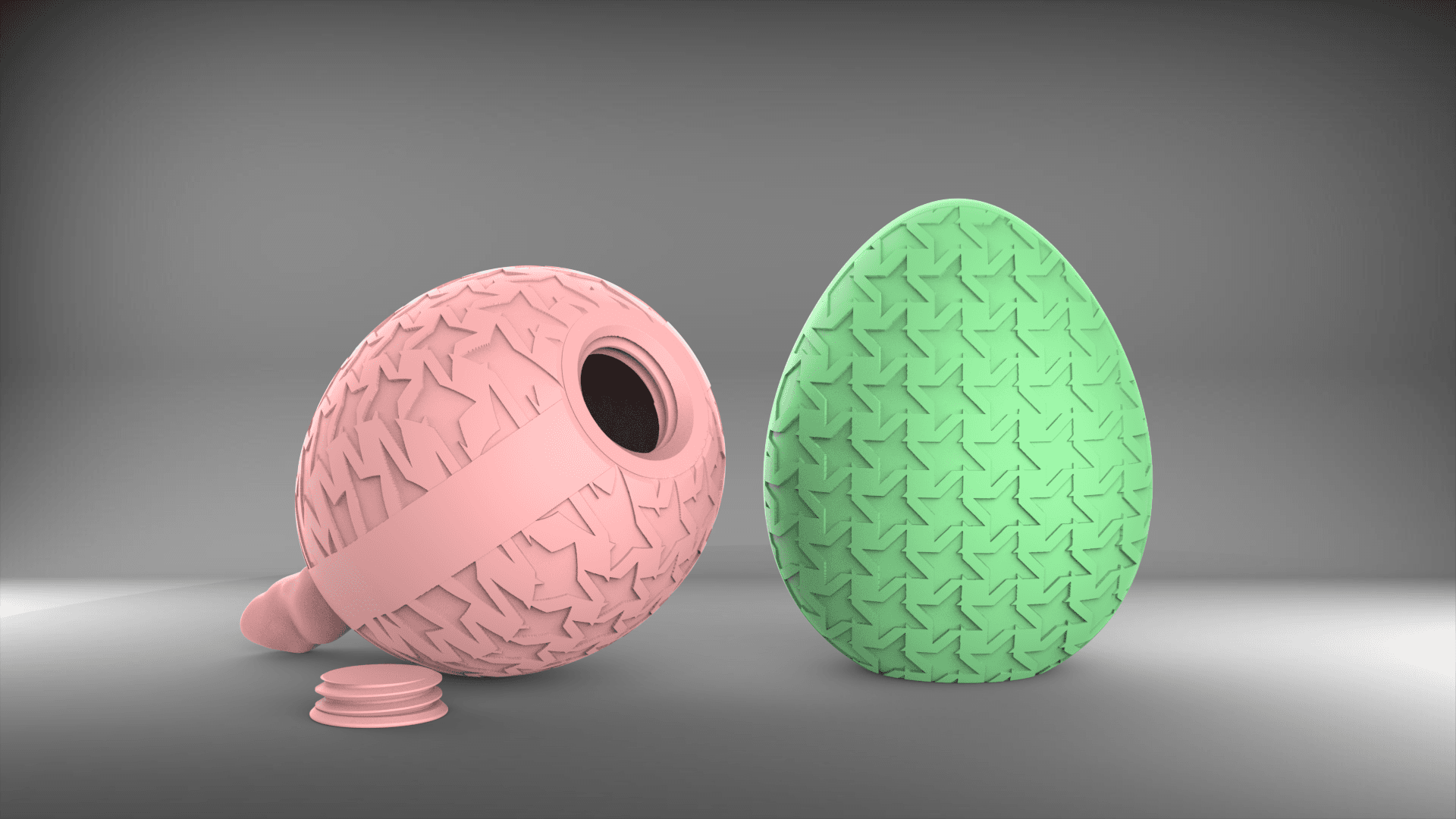 Pattern Egg Container 3d model