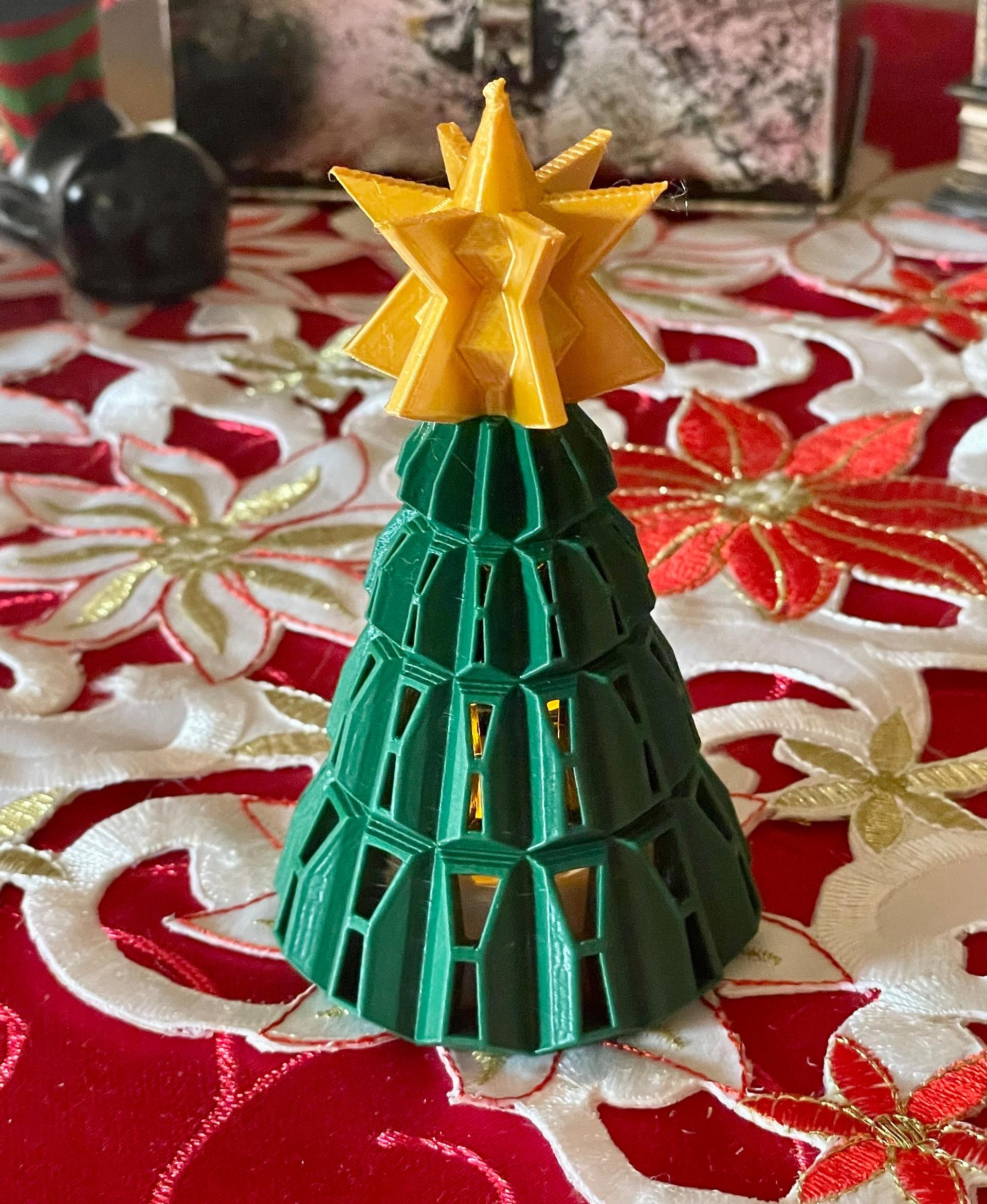 Xmas Tree Star Tealight 3d model