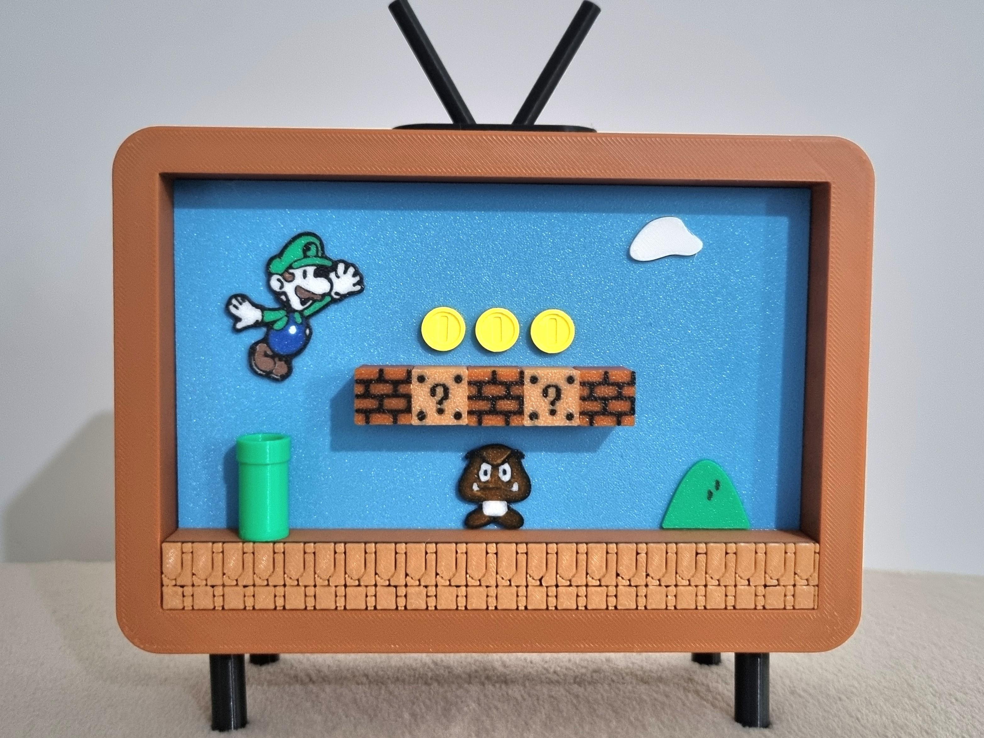 Luigi Retro TV 3d model