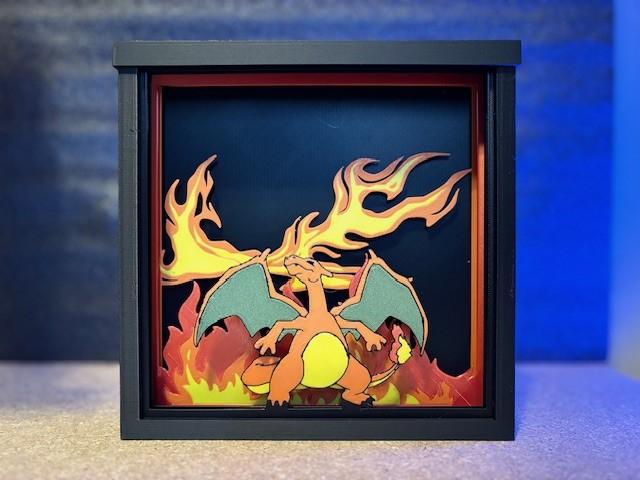 Charizard Shadow box - multi color 3d model