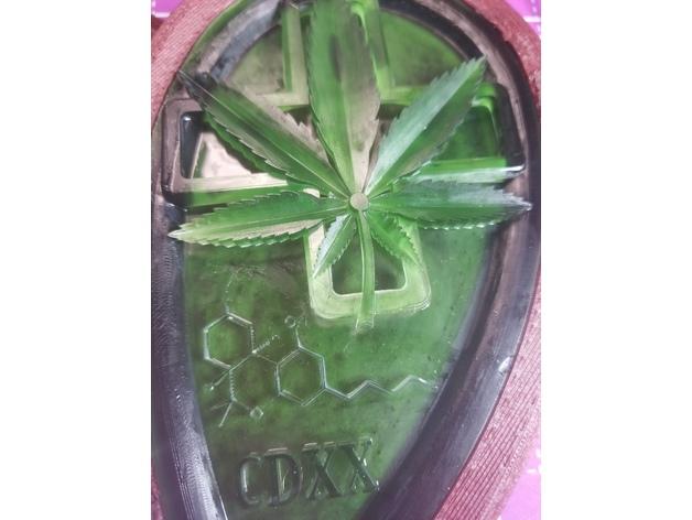 Medical Marijuana heart shaped box 3d model