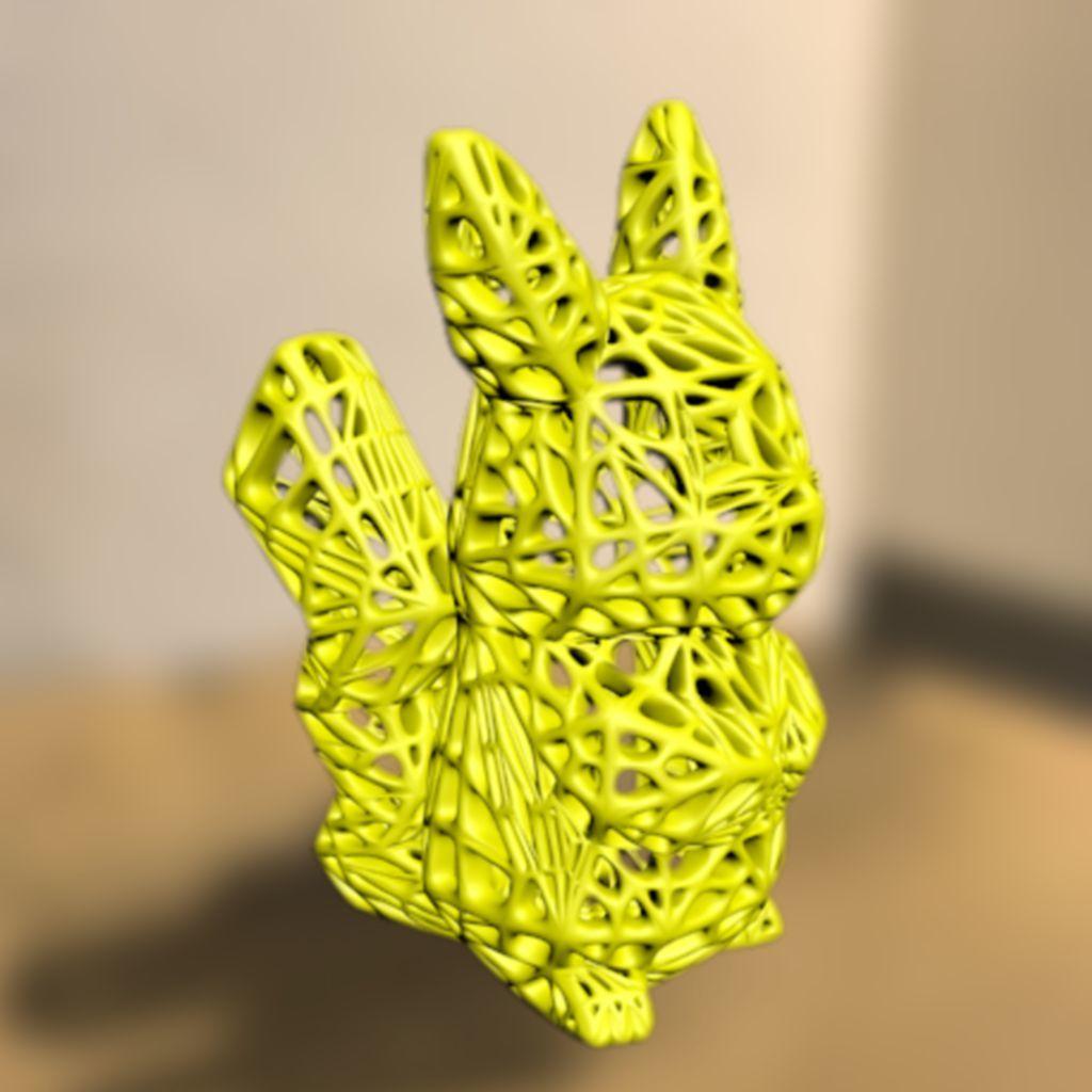 voronoi Pikachu 3d model