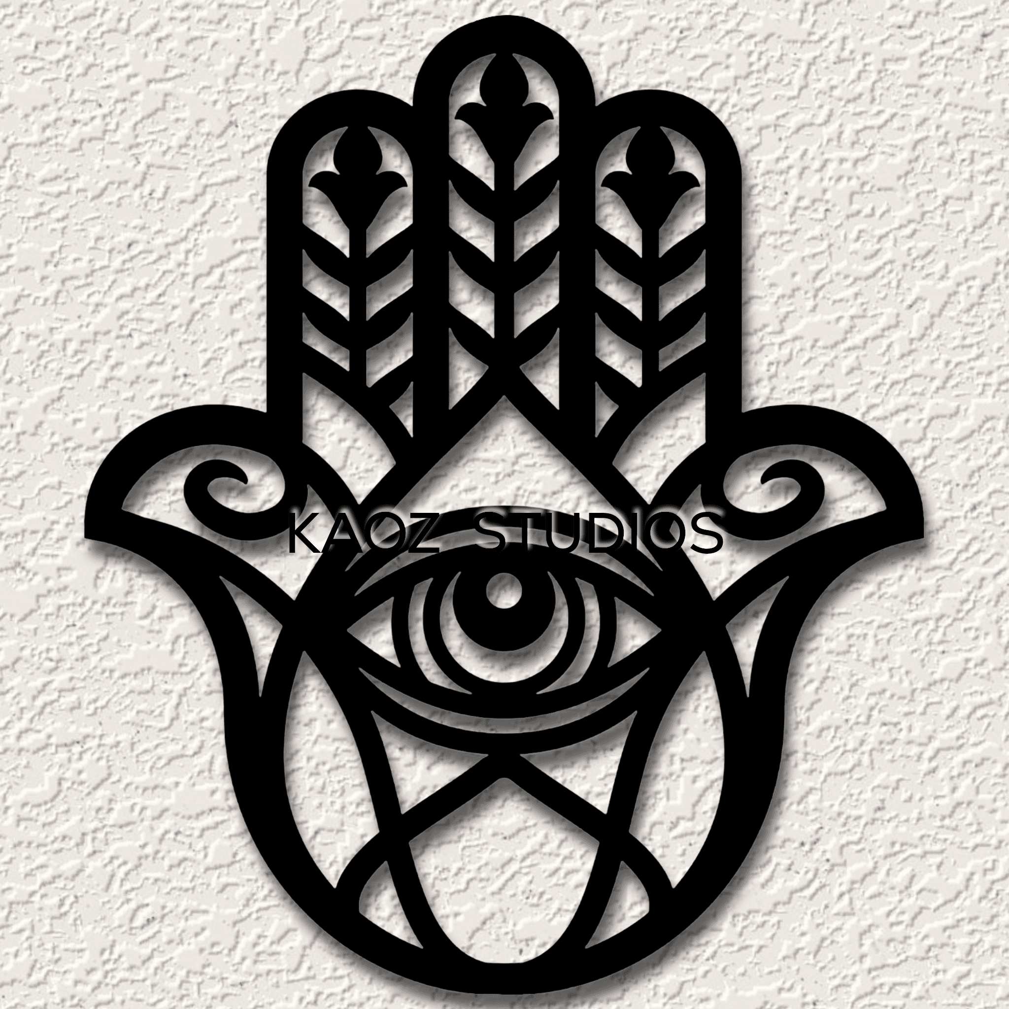 hamsa hand wall art all seeing eye wall decor mandala decoration spiritual 3d model