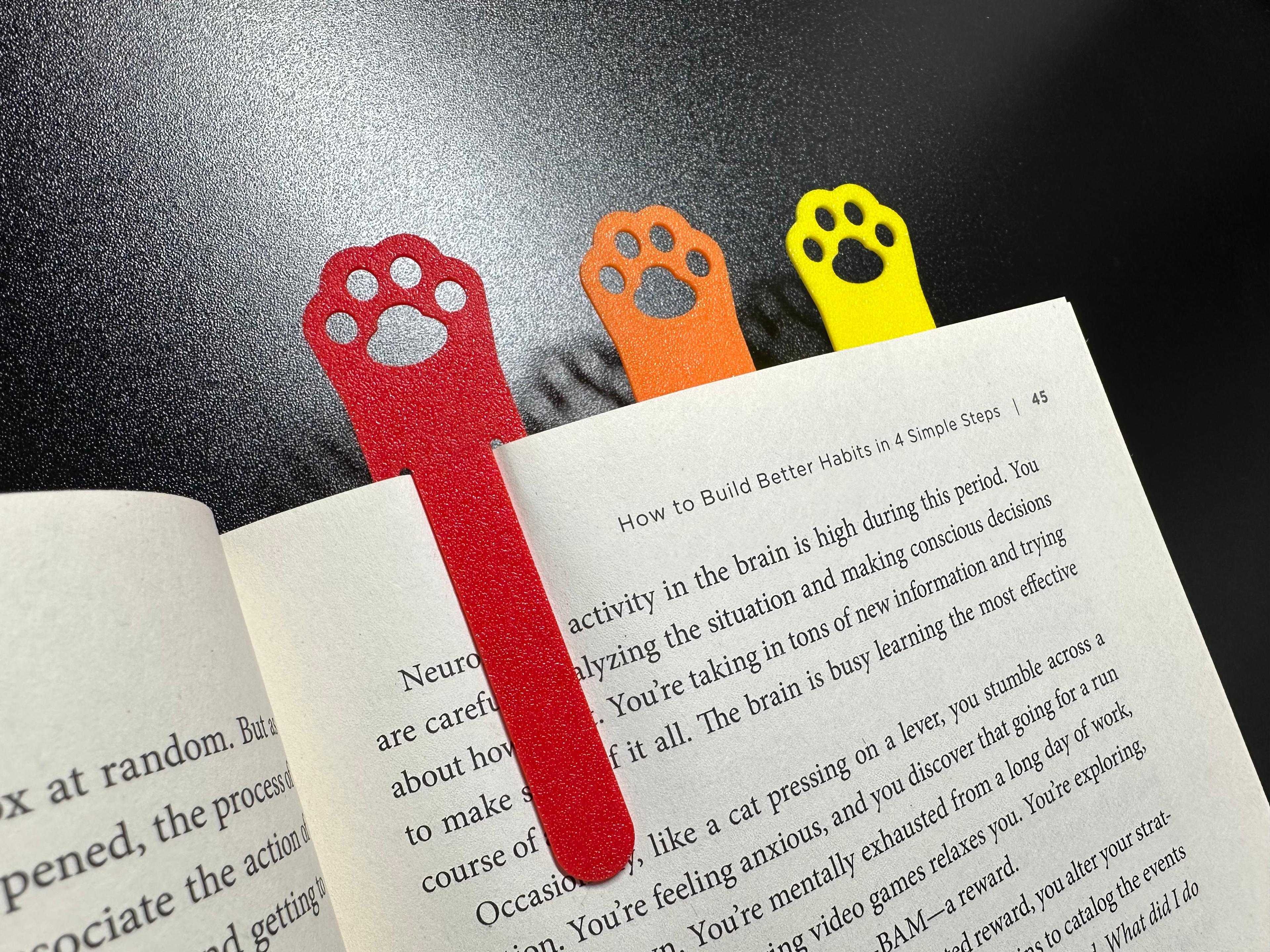 Cat paw Bookmark 3d model