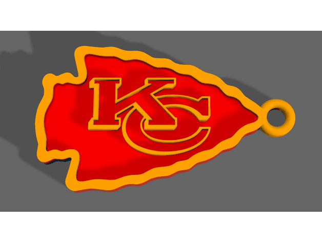 KC Chiefs Keychain 3d model