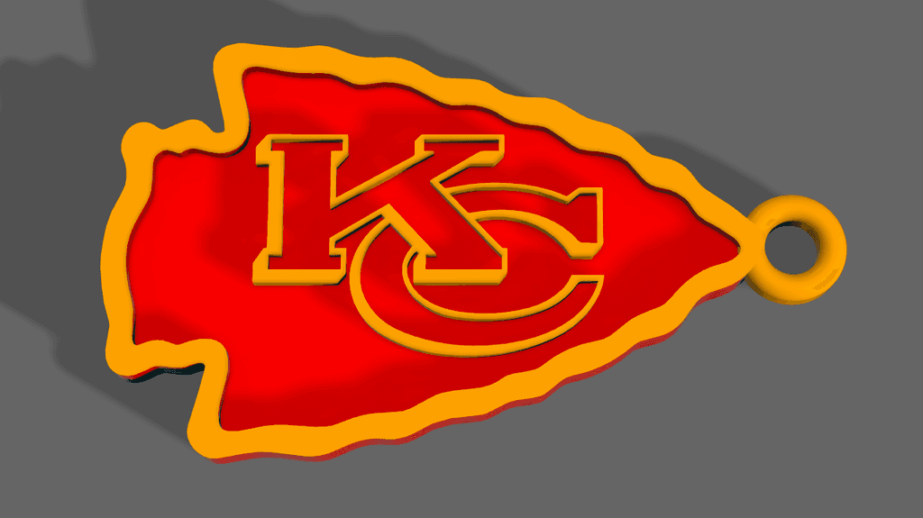 KC Chiefs Keychain 3d model