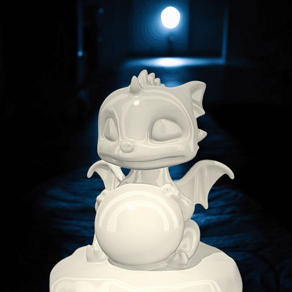 Baby Dragon Lamp 3d model