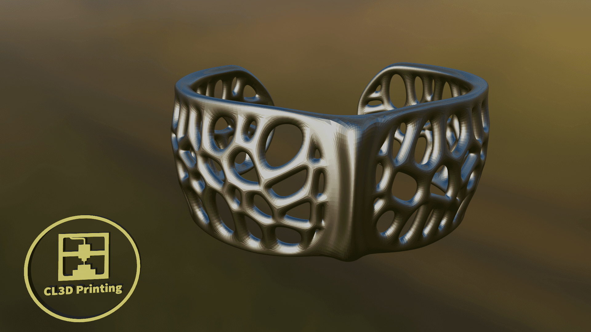 Voronoi Bracelet Mod 5 3d model