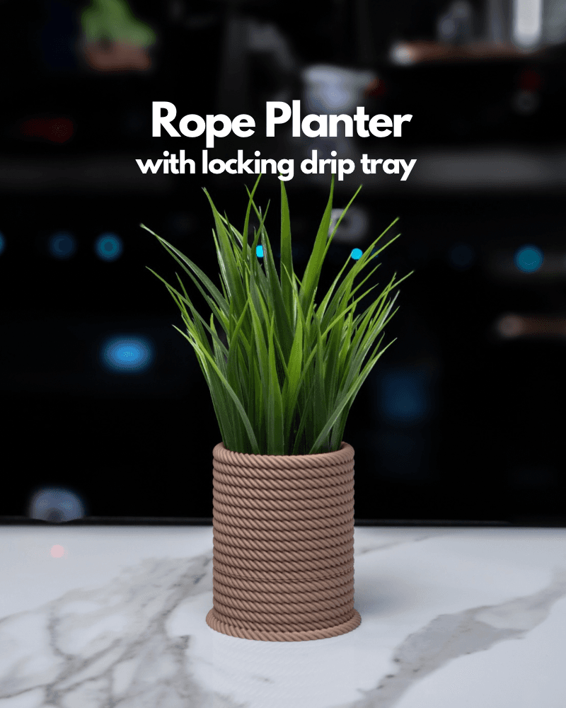 Rope Series | Planter with Drip Tray 3d model