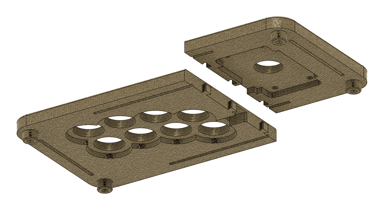 Goldenrod Arcade Stick / Fight Stick (8 button) 3d model