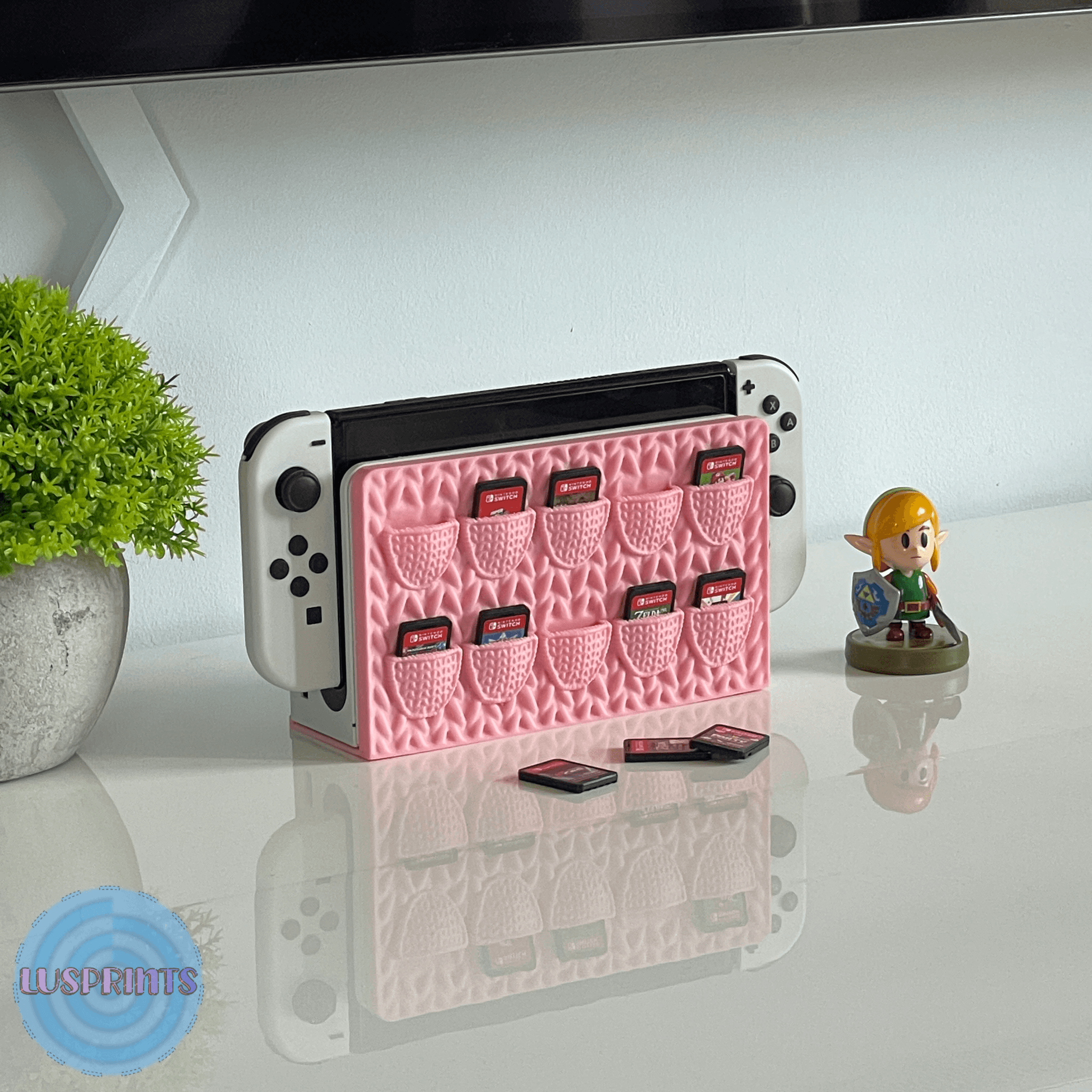 Crochet Faceplate for Nintendo Switch | 10 Slot Cartridge Holder  3d model