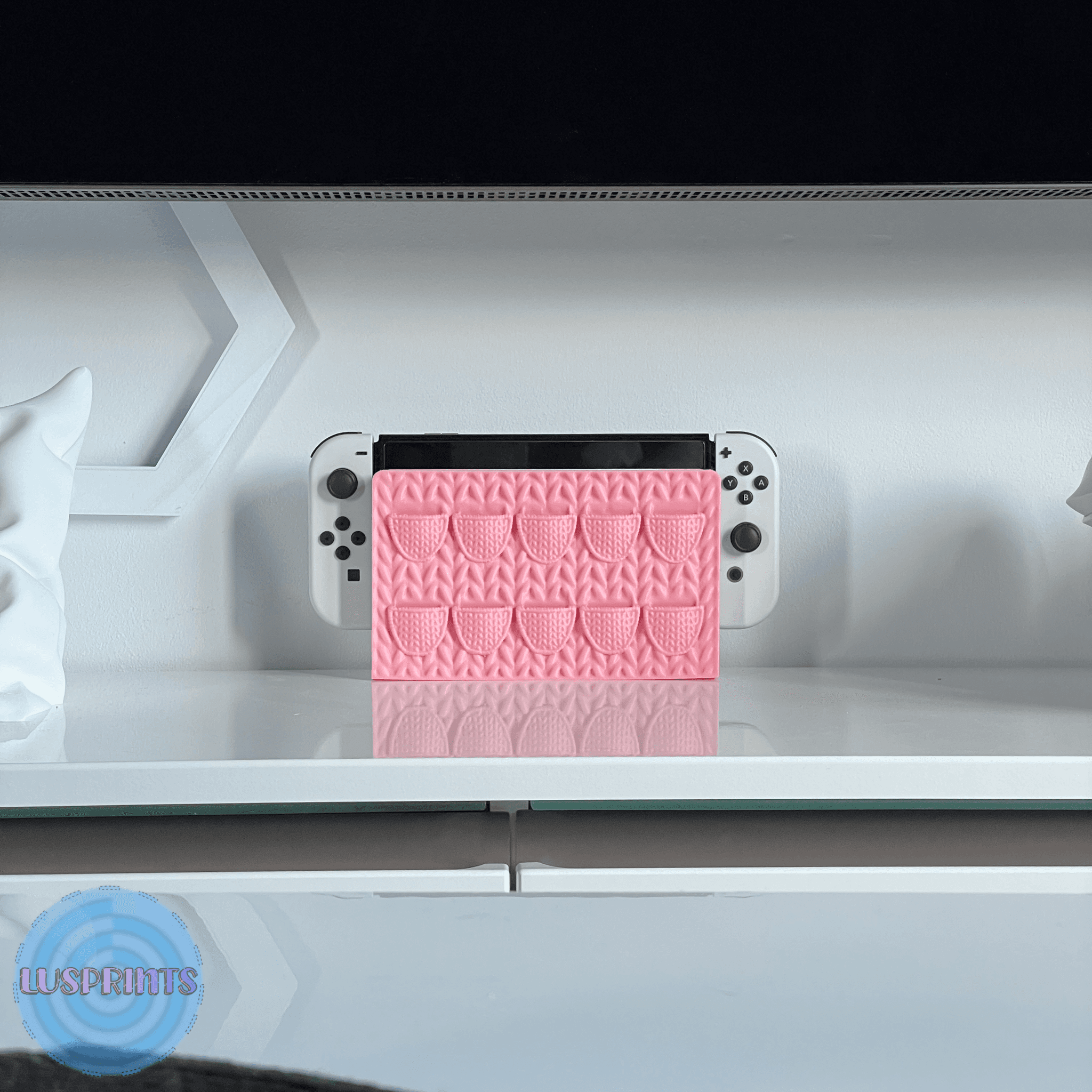 Crochet Faceplate for Nintendo Switch | 10 Slot Cartridge Holder  3d model