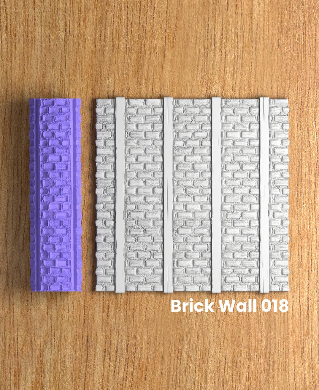 Collection Fuchsia | Brick Wall 018 | Polymer Clay Seamless Texture Roller 3d model