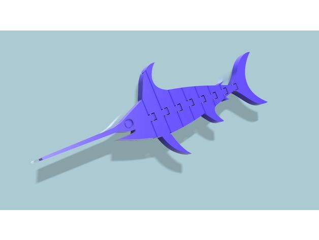 Flexi Articulated Swordfish 3d model