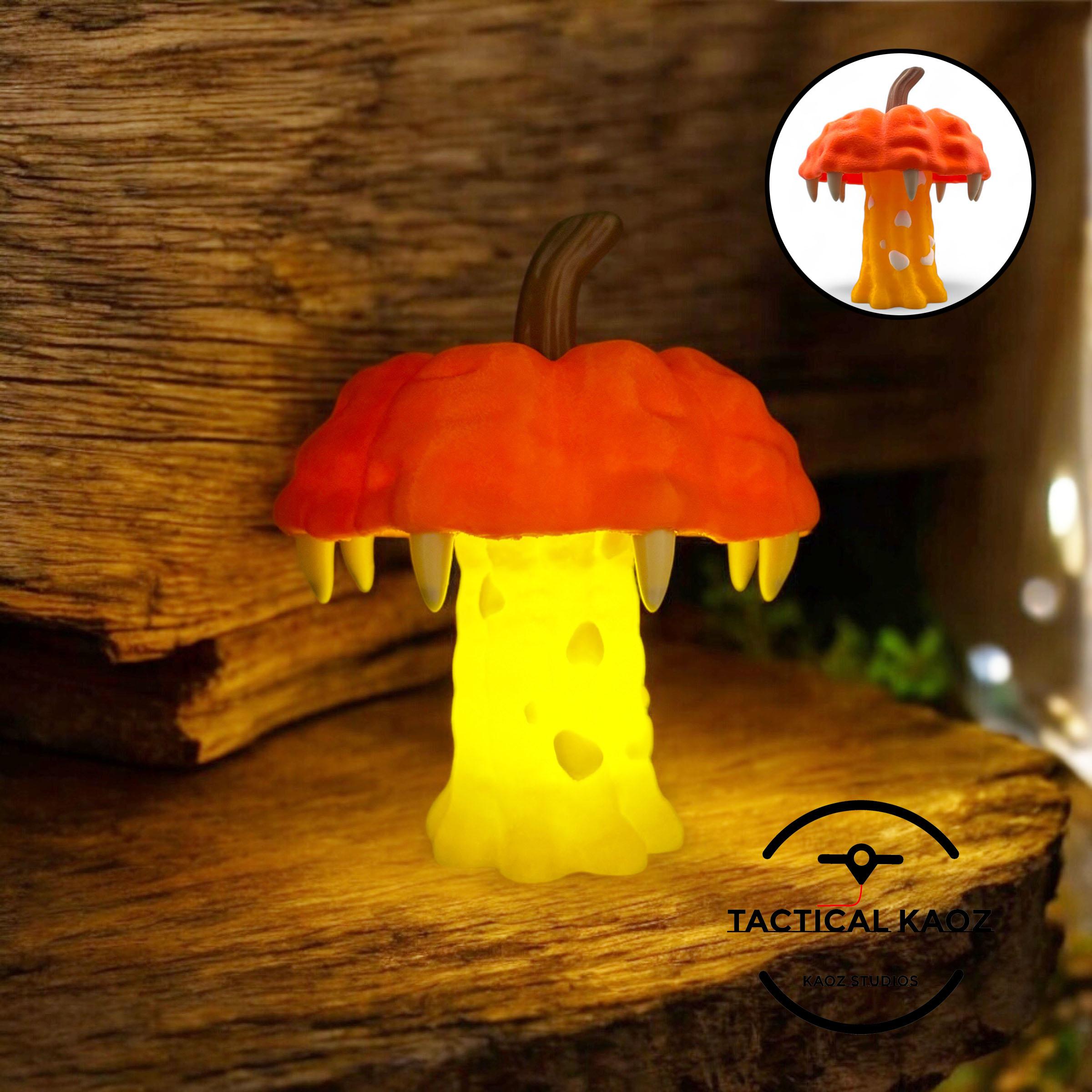 Enchanted Pumpkin Mushroom Tea Light - night light  3d model