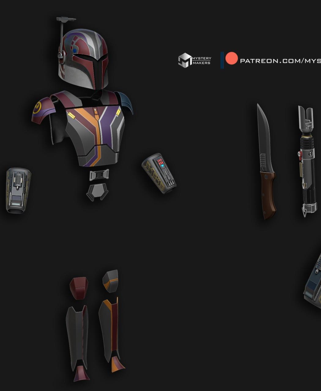 Sabine Wren armor 3d model