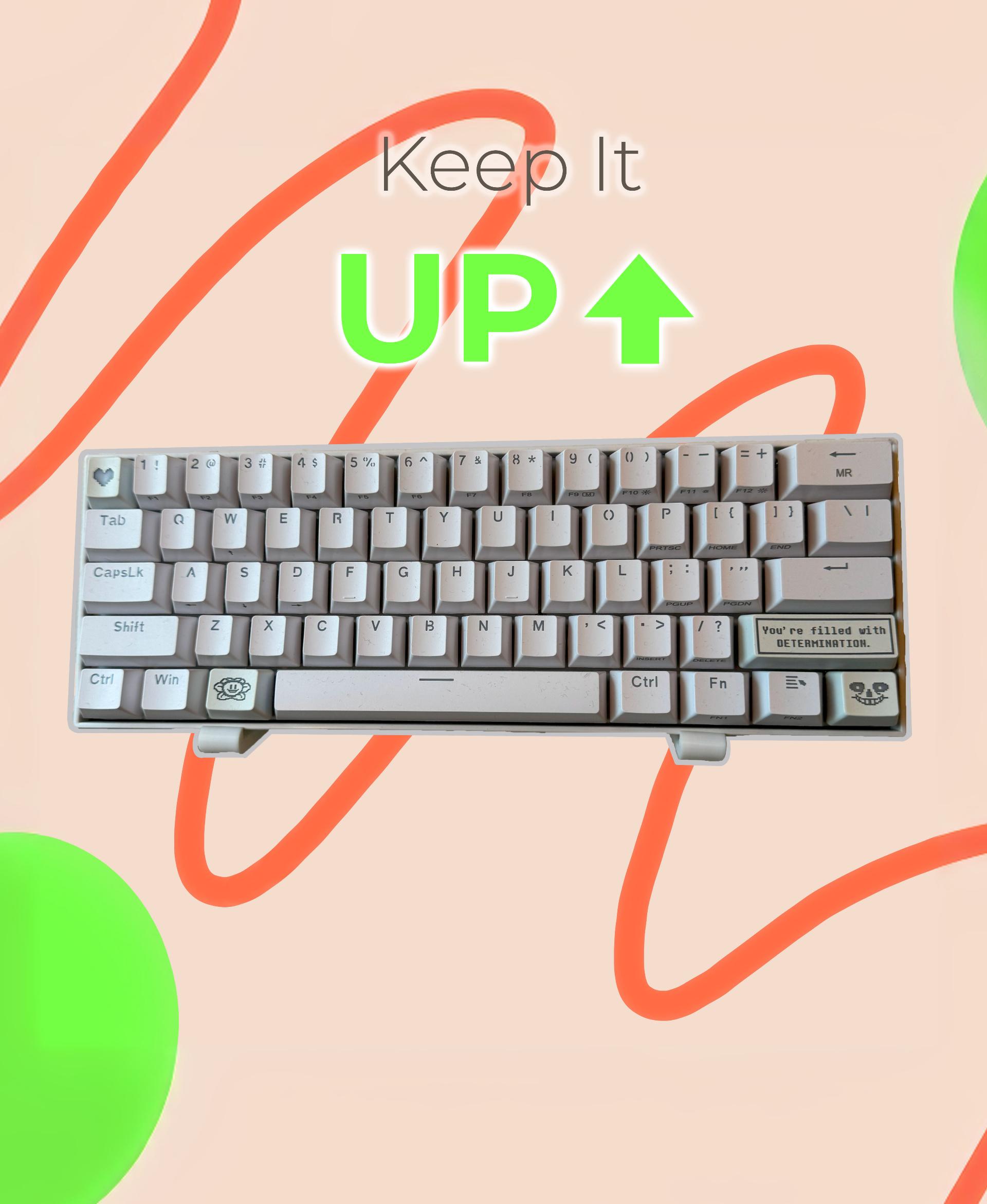 Keyboard Wallmount: Keep It Up! 3d model